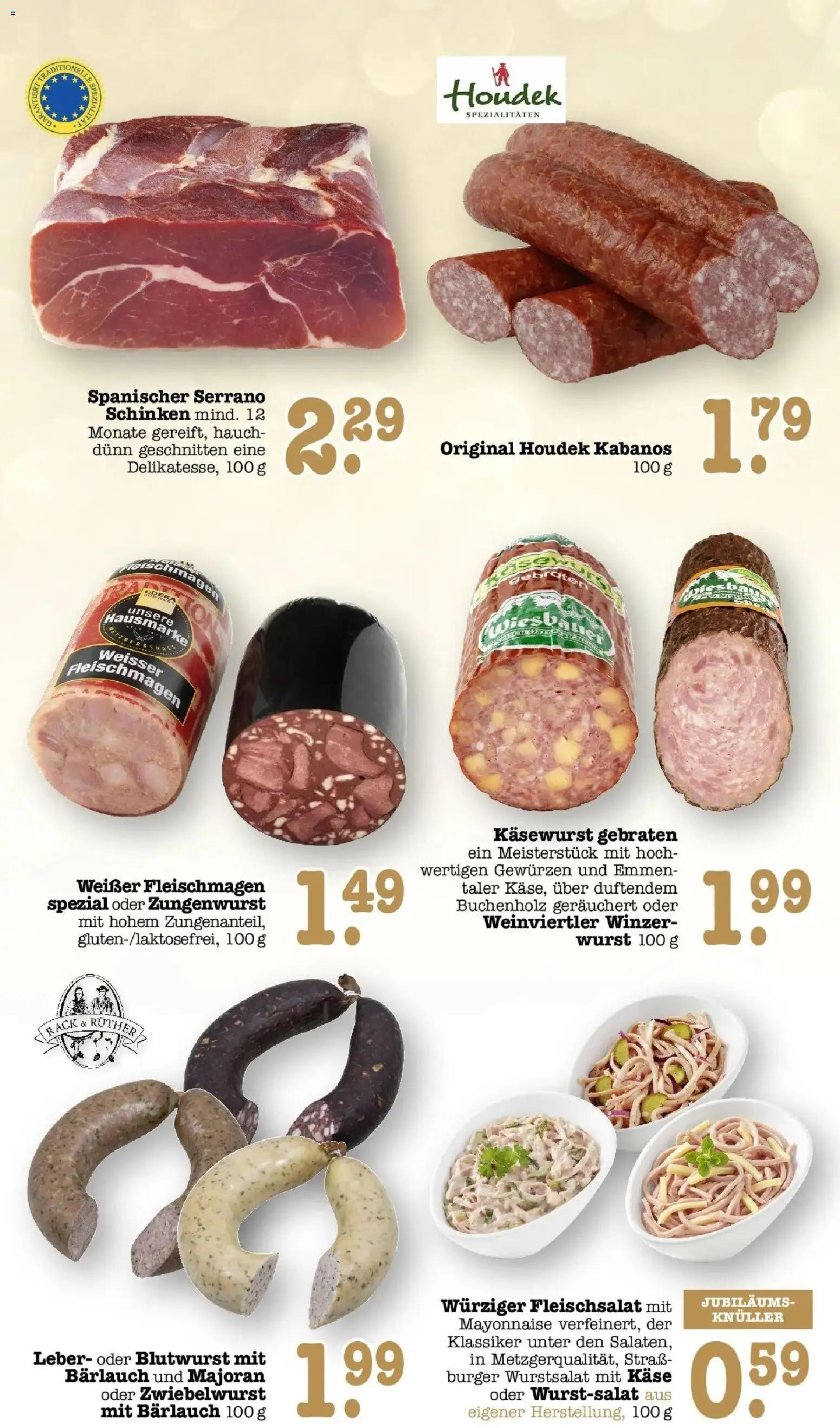 E center Prospekt Karlsruhe (ab 21.09.2026) zum Blättern | Seite: 9 | Produkte: Mayonnaise, Wurst, Serrano schinken, Schinken