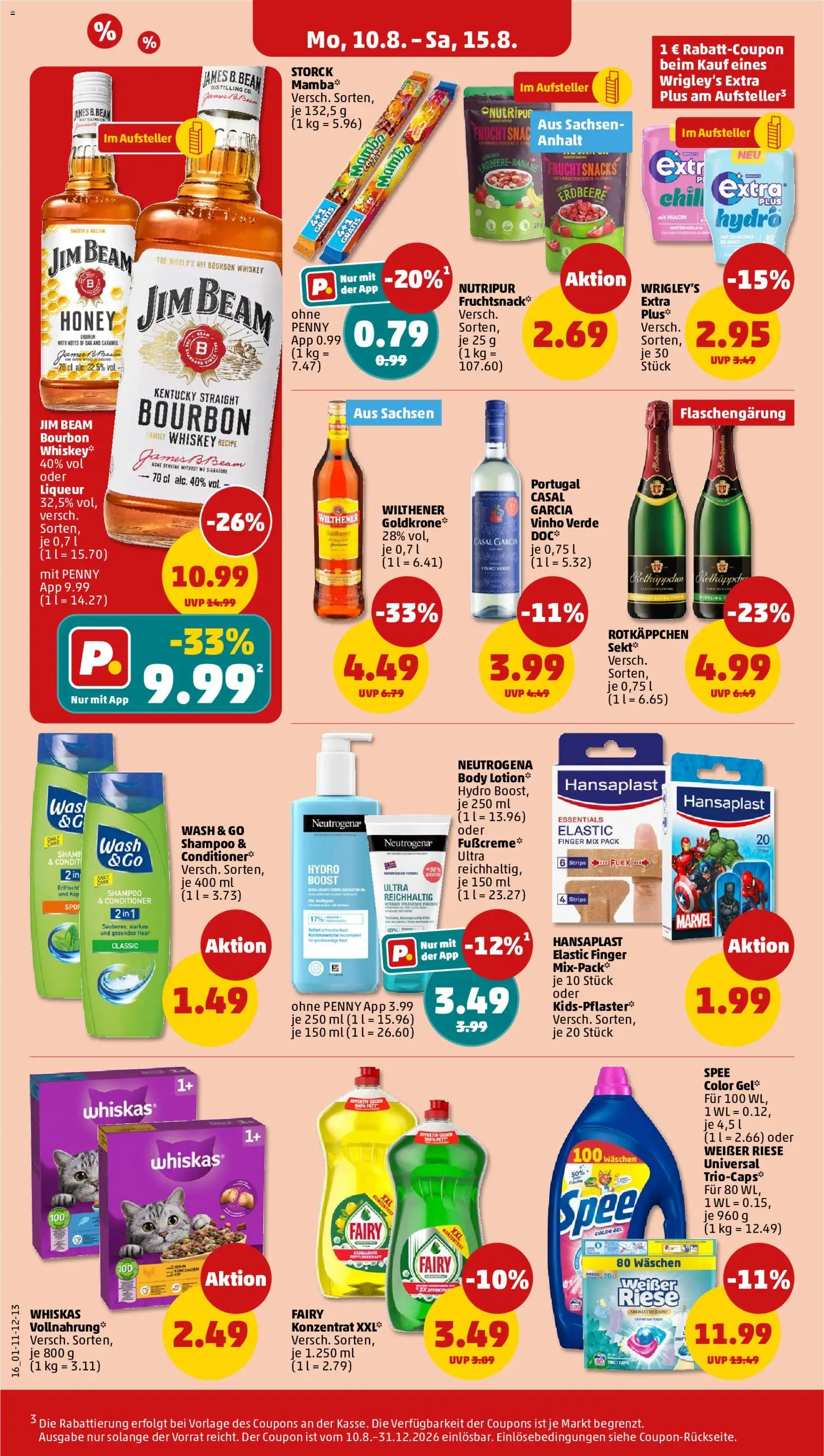 Penny Prospekt – gültig ab 10.08.2026 | Seite: 18 | Produkte: Sekt, Shampoo, Rotkäppchen, Whiskas