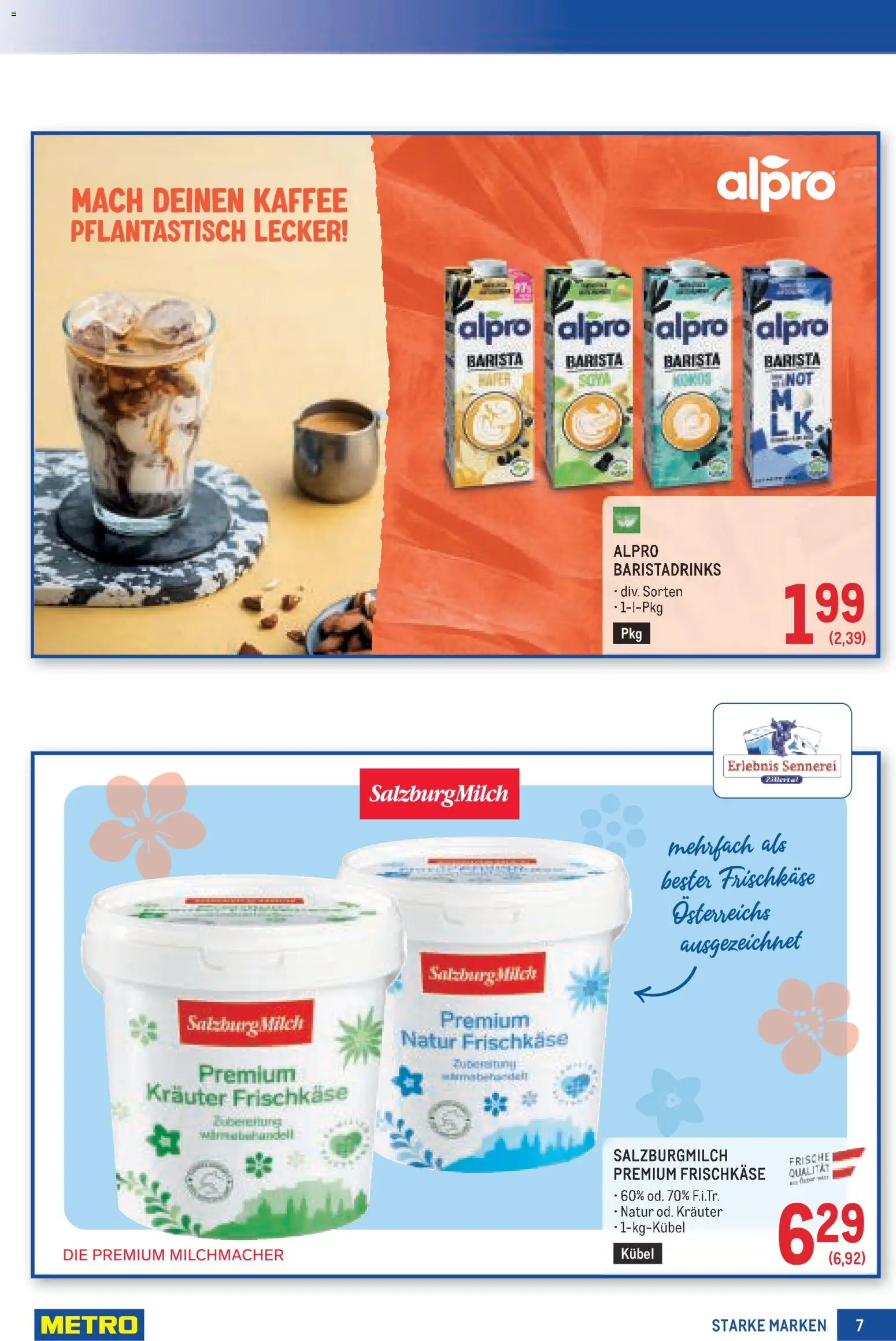 Metro angebote Starke Marken gültig ab 11.06.2026 | Seite: 7 | Produkte: Milch, Kaffee