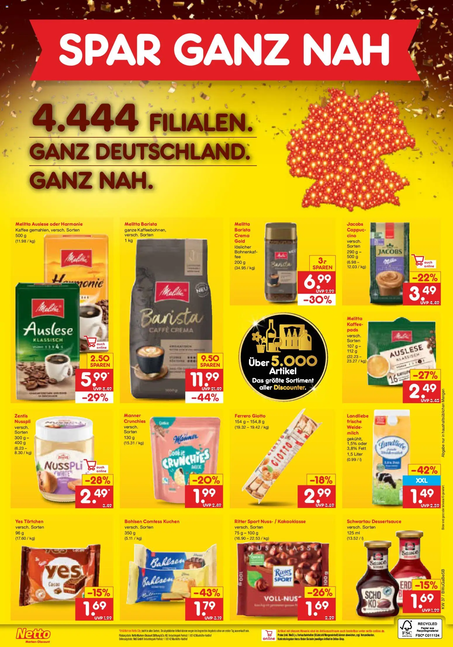 Netto Marken-Discount Prospekt – gültig ab 07.09.2026 | Seite: 3 | Produkte: Melitta, Milch, Bilder, Kuchen