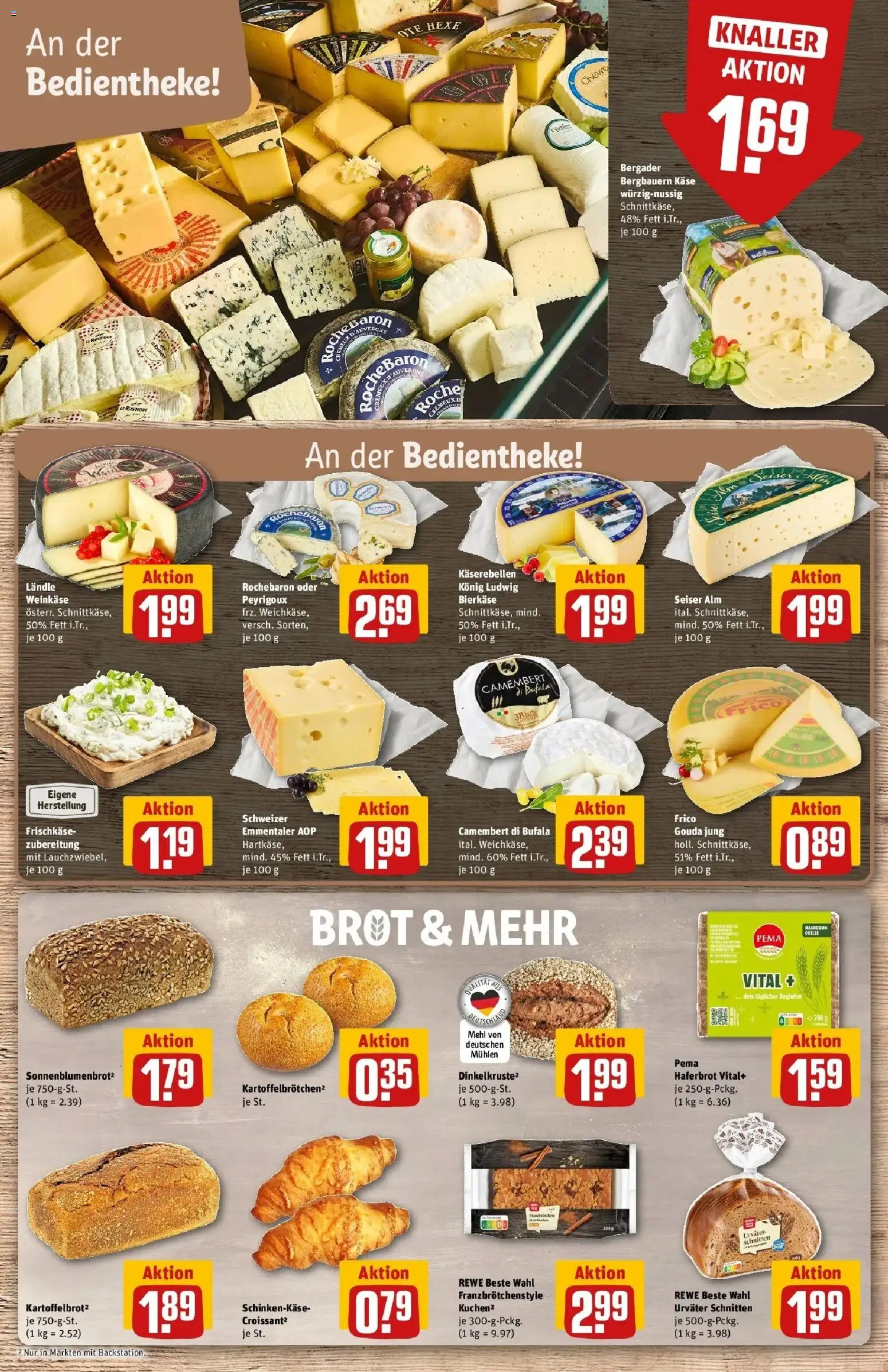 REWE Prospekt ab 21.09.2026 zum Blättern » Angebote | Seite: 17 | Produkte: Mehl, Gouda, Brot, Frischkase
