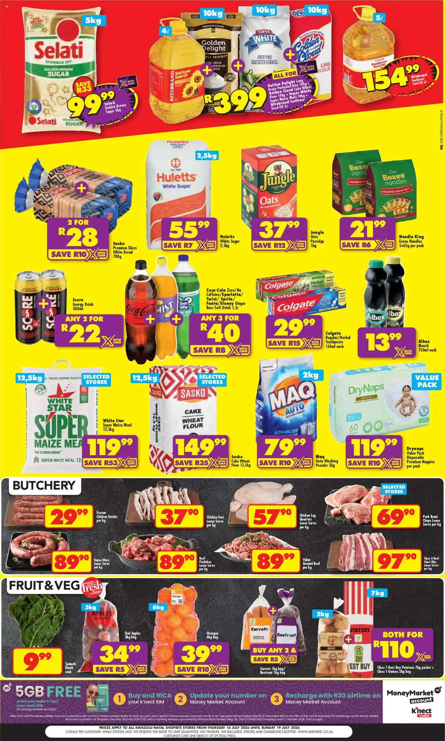 New Shoprite catalogue – valid from 16/07/2026 | Page: 2 | Products: Flour, Powder, Potatoes, Nappies
