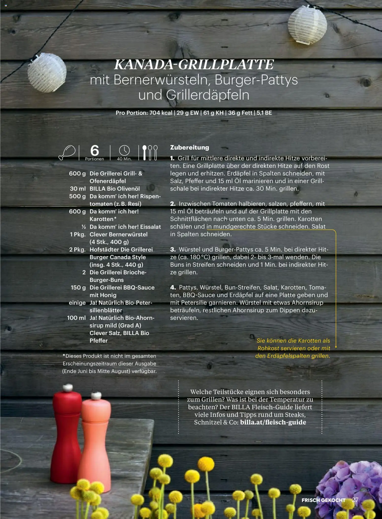 Billa AT akciós ujság - amely érvényes a következő dátumtól: 01.07.2026 | Oldal: 25 | Termékek: Grill