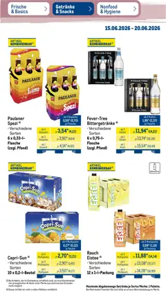Metro Prospekt ab 15.06.2026 gültig | Seite: 31 | Produkte: Capri sun, Cola, Pfirsich, Paulaner