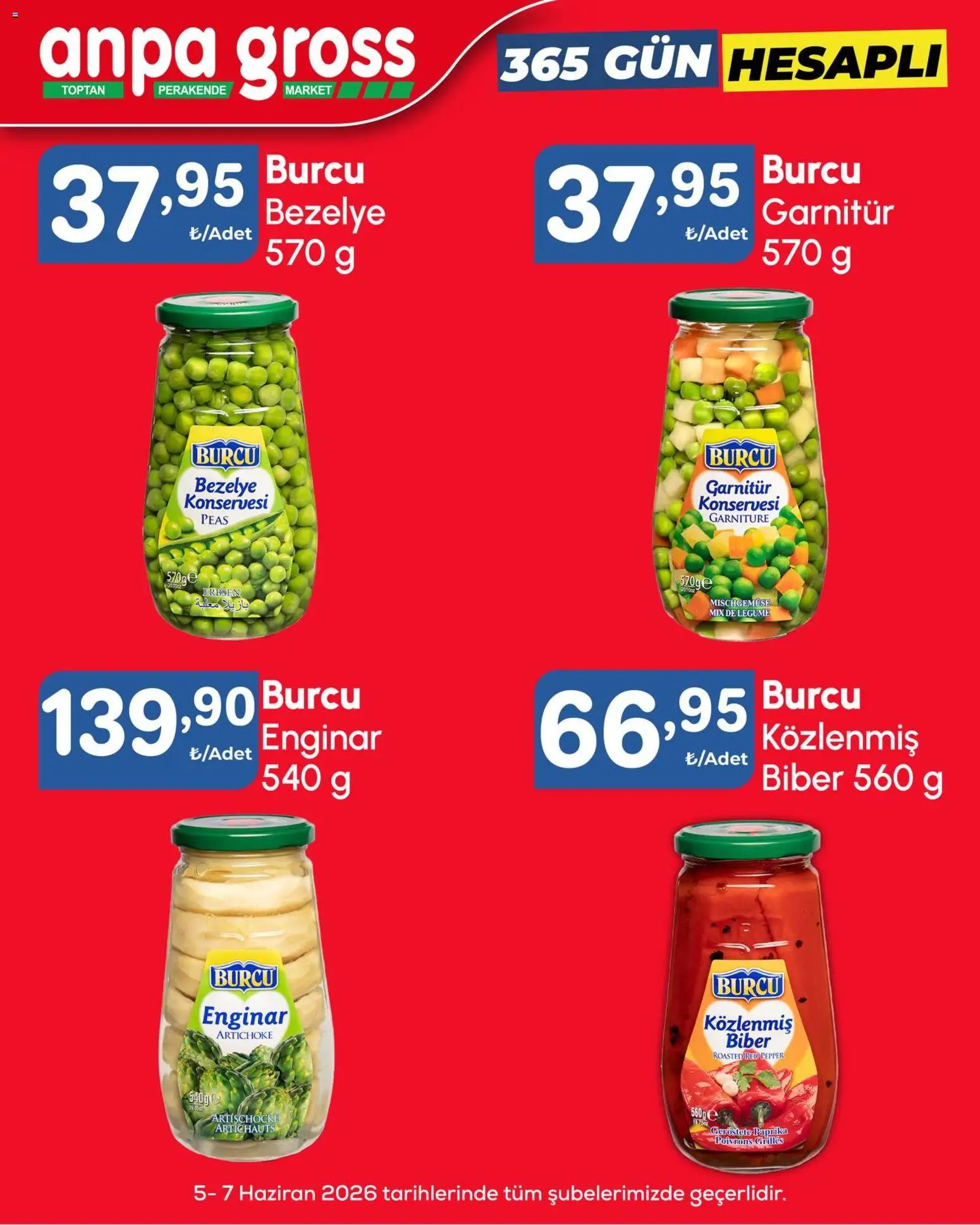 Anpa Gross Katalog - 05.06.2026 tarihinden itibaren geçerlidir | Sayfa: 4 | Ürünler: Enginar, Biber, Bezelye
