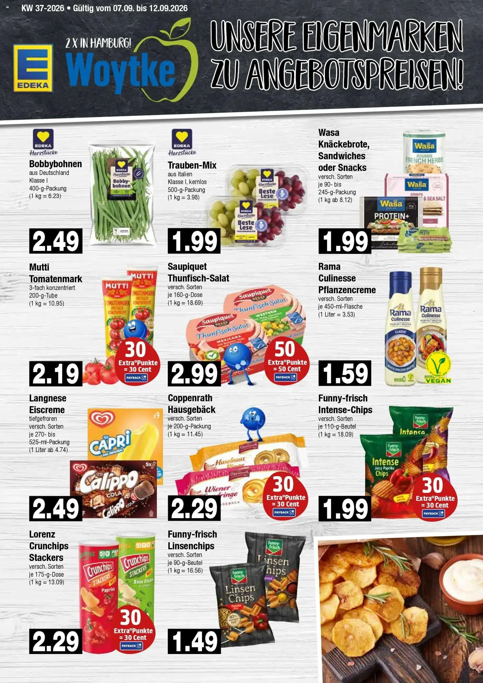 Edeka Prospekt Hamburg (ab 07.09.2026) » Angebote Online | Seite: 9 | Produkte: Langnese, Cola, Funny frisch, Paprika