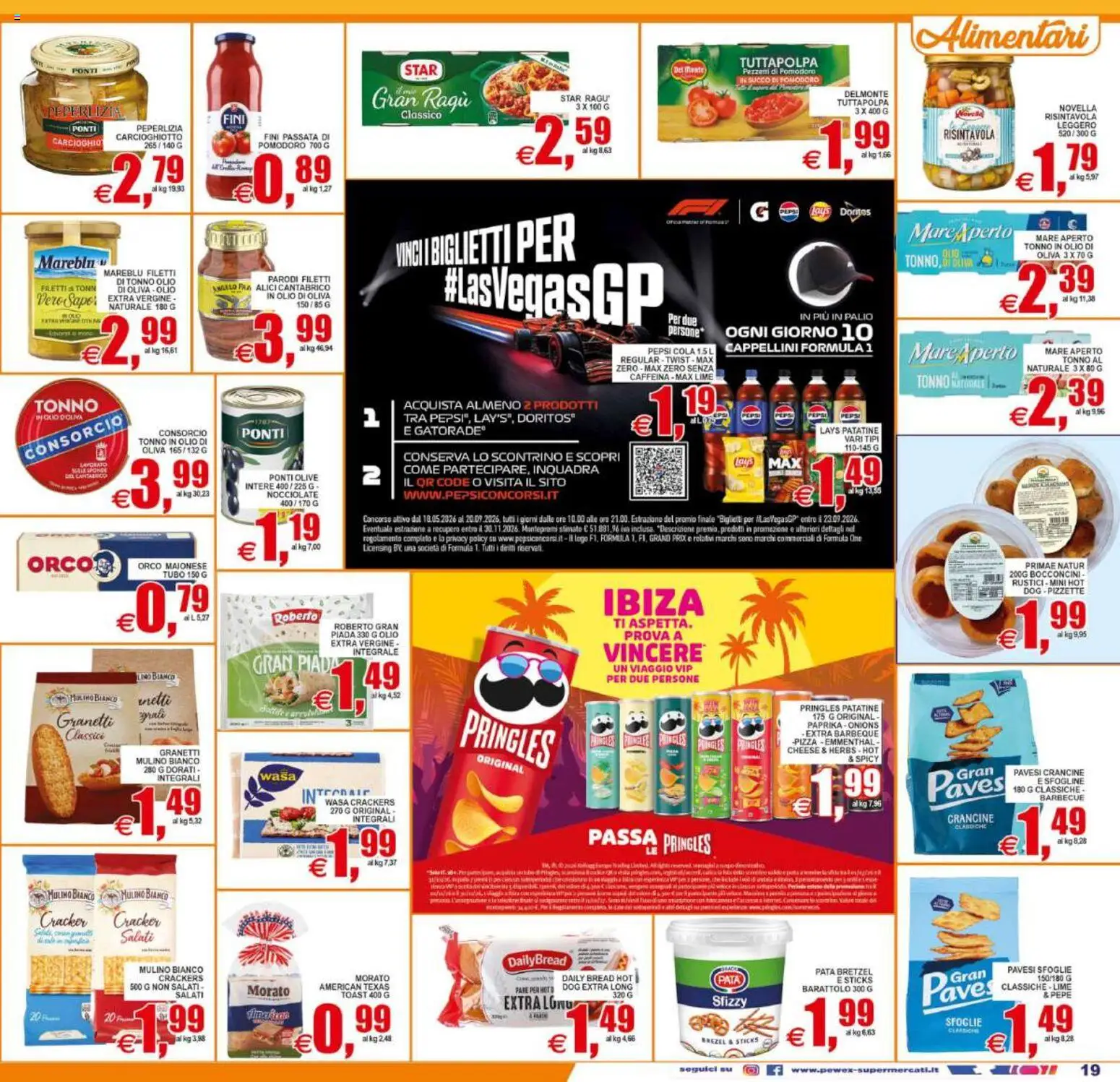 Volantino Pewex del 22/07/2026 | Pagina: 19 | Prodotti: Succo, Pomodoro, Alici, Olio di Oliva