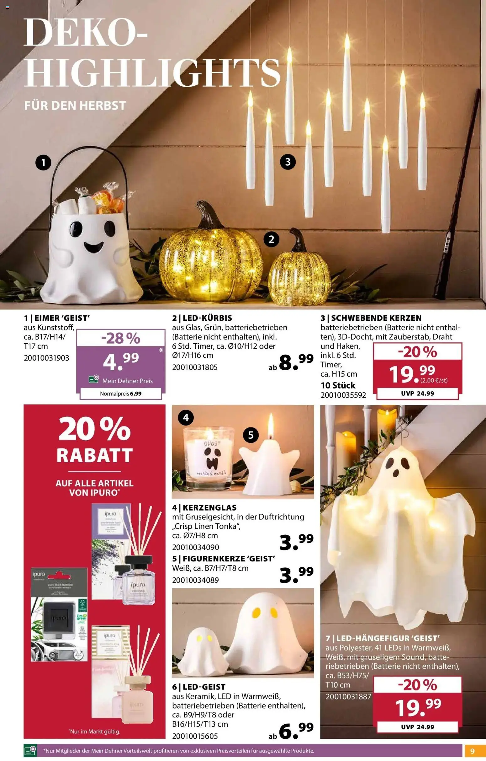 Dehner Garten & Zoo von 14.10.2026 - Aktuelle Angebote | Seite: 9 | Produkte: Kerzen, Batterie