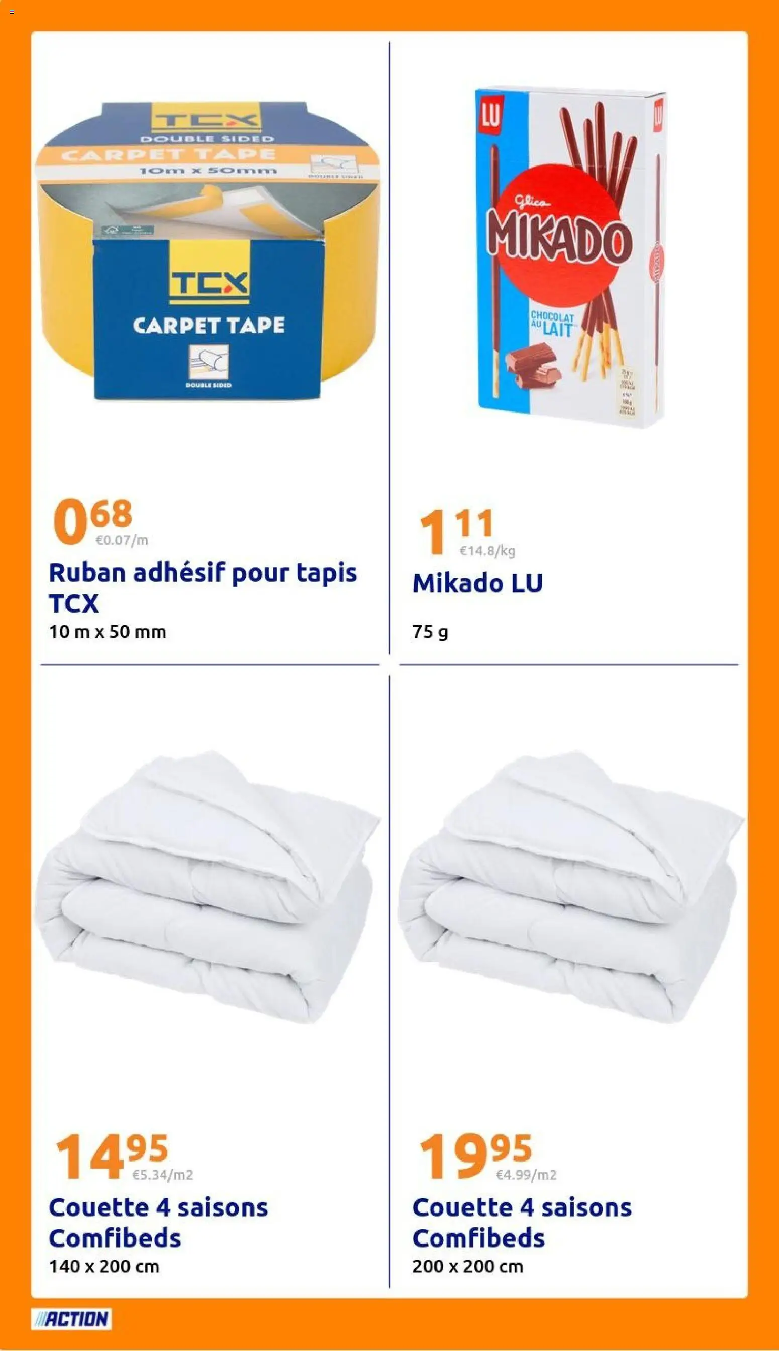 {H1} | Page: 20 | Produits: Mikado, Tapis, Chocolat, Couette