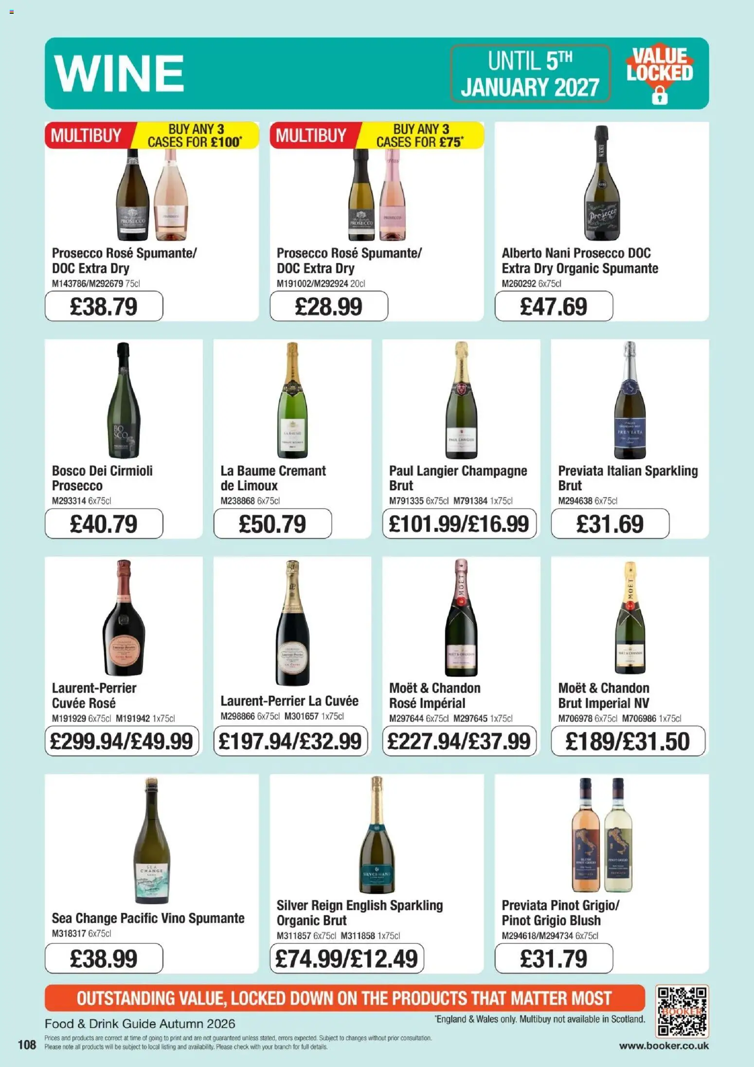 {H1} | Page: 108 | Products: Moët, Prosecco, Wine, Champagne