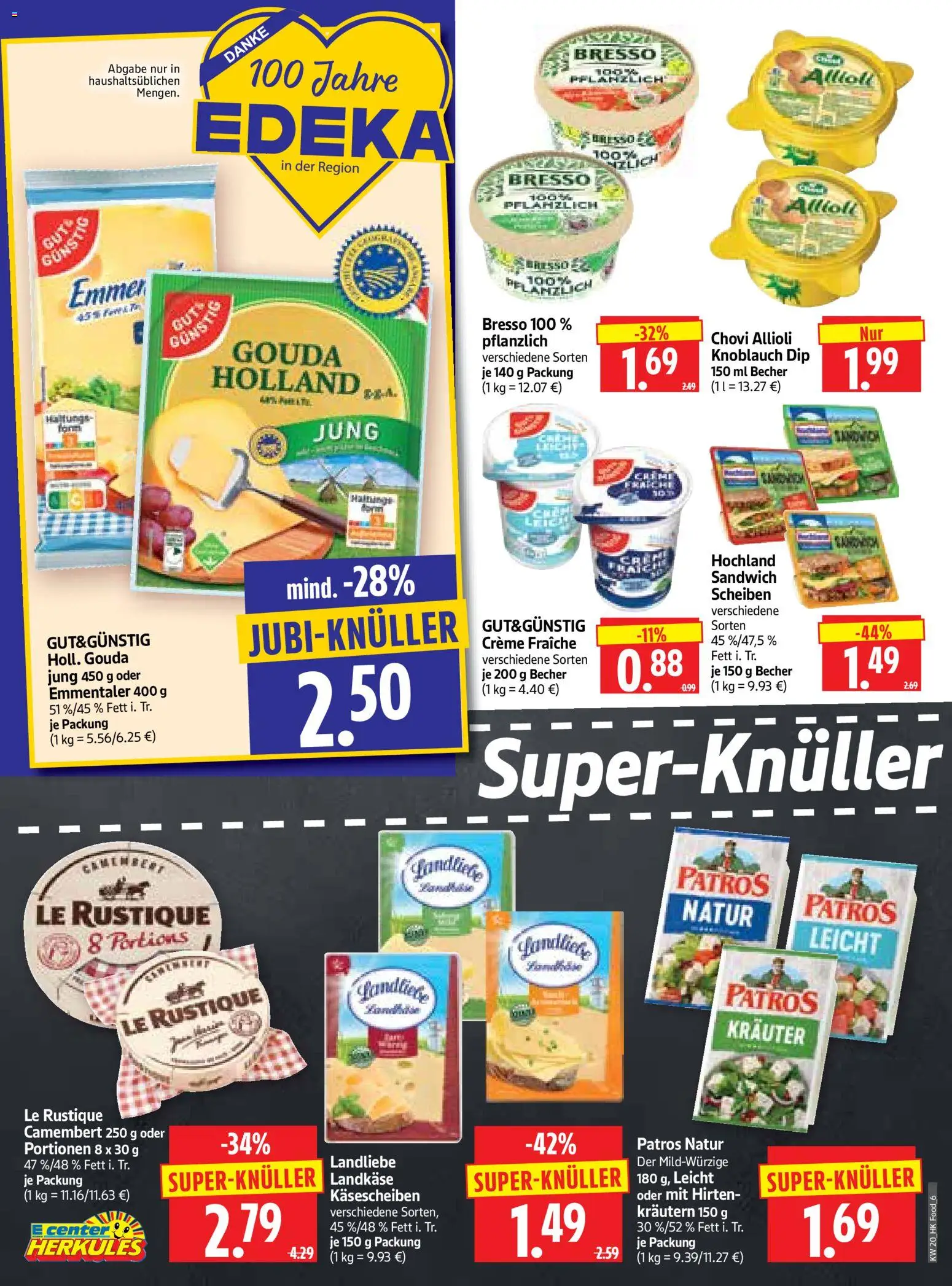 HERKULES Prospekt 	 – gültig ab 11.05.2026 | Seite: 6 | Produkte: Patros, Bresso, Creme, Knoblauch