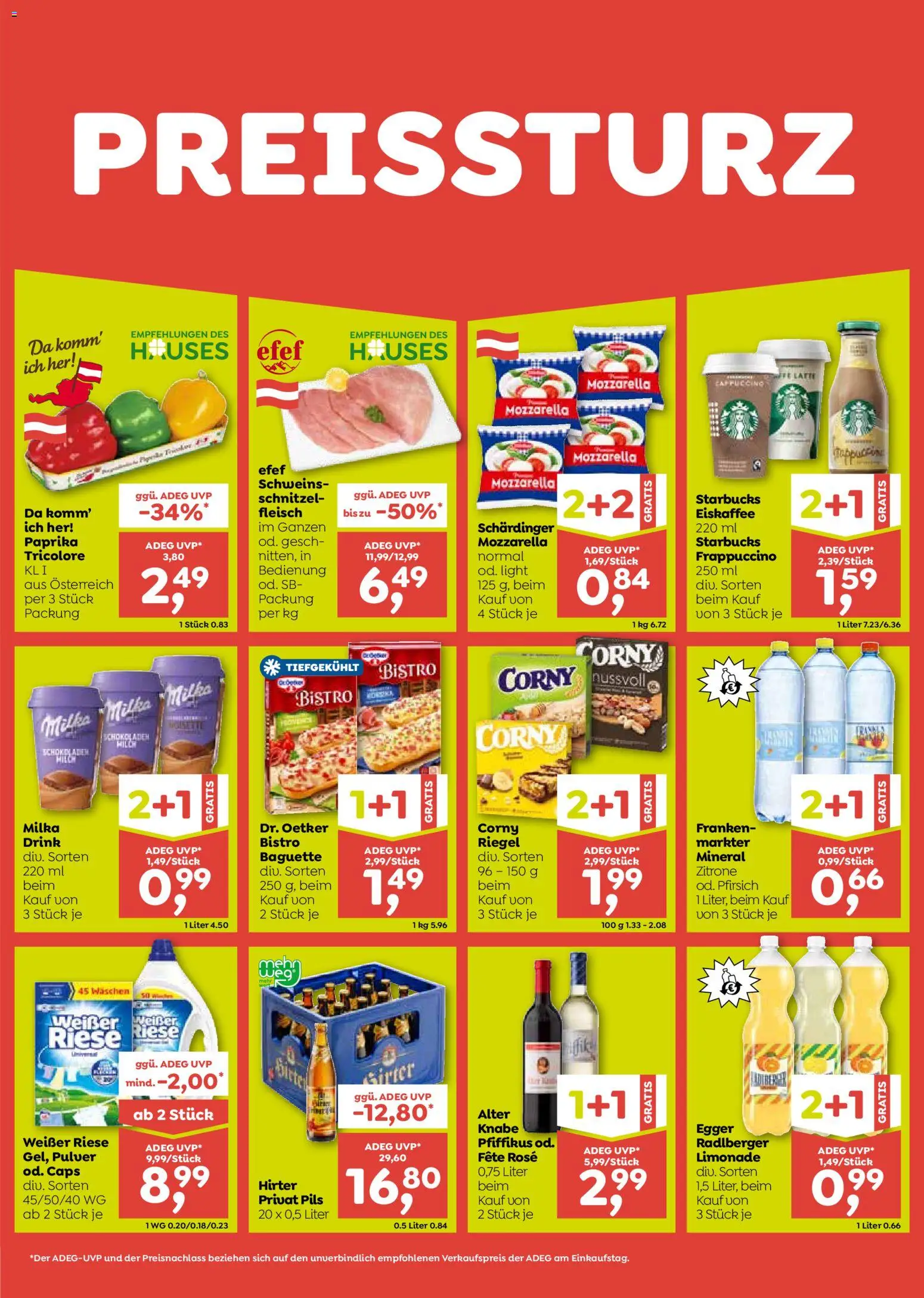 ADEG Flugblatt gültig ab 23.07.2026 | Seite: 2 | Produkte: Zitrone, Pfirsich, Baguette, Eiskaffee