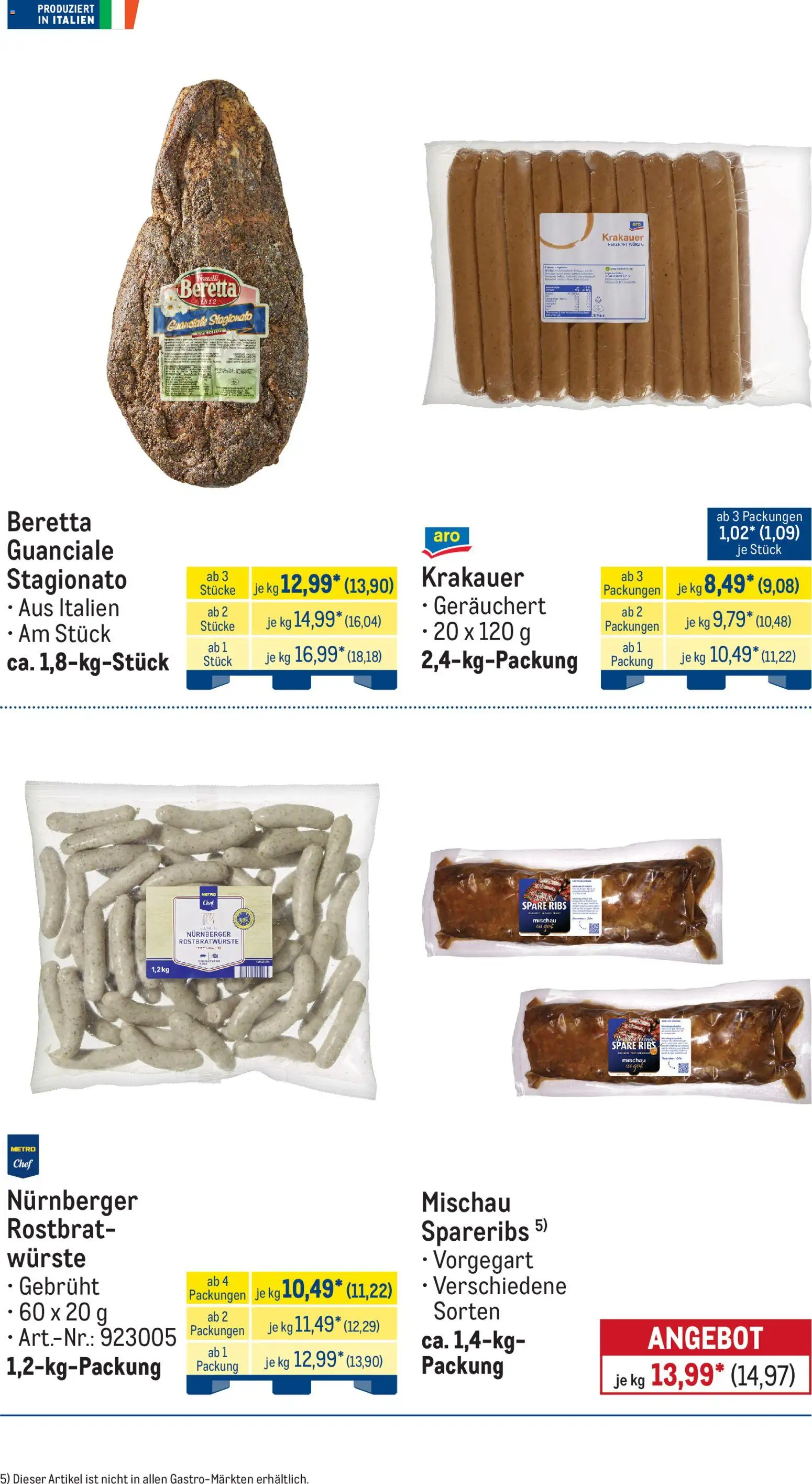 Metro Monats-Menü – gültig ab 01.07.2026 | Seite: 15 | Produkte: Spare ribs