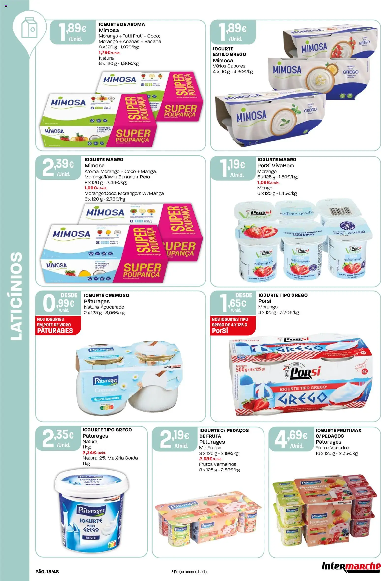 Intermarché folheto │ válido de 11.06.2026 | Página: 18 | Produtos: Banana, Iogurtes, Iogurte