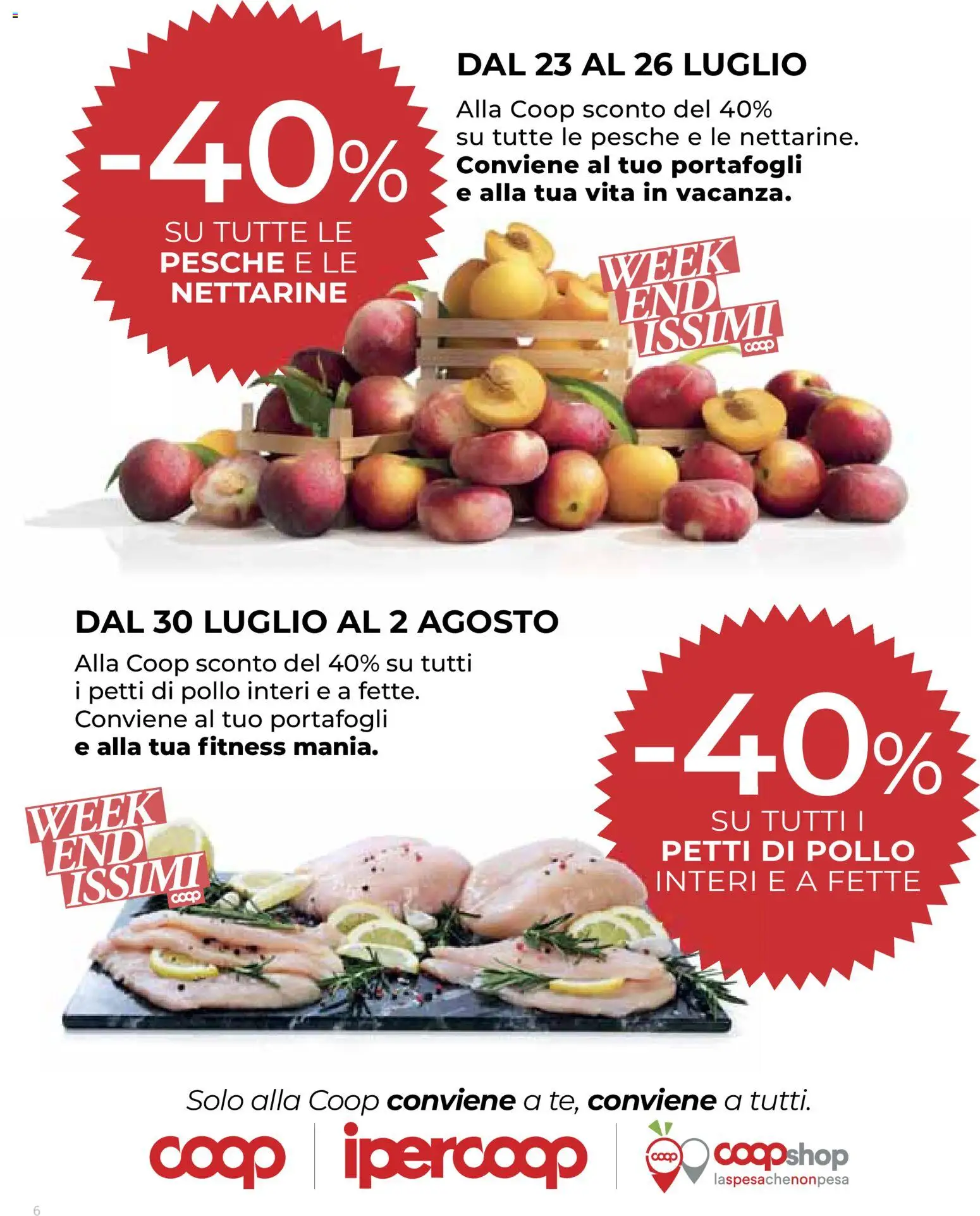 Volantino COOP del 23/07/2026 | Pagina: 6 | Prodotti: Pollo