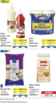 Metro Monats-Menü ab 01.08.2026 gültig | Seite: 12 | Produkte: Basmatireis, Dressing, Ketchup, Salat