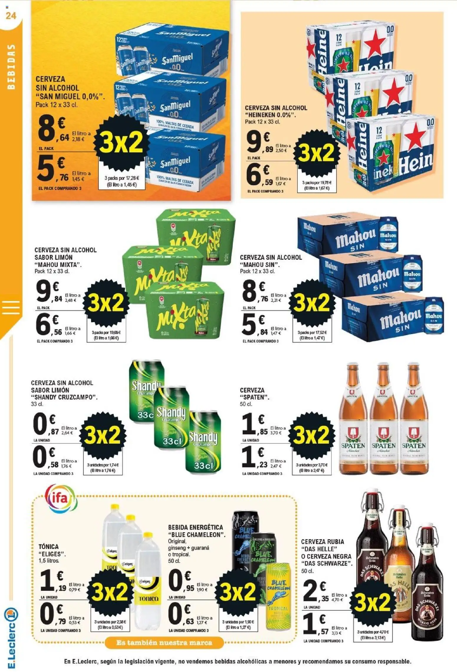E.Leclerc - Soria │ válido desde el 21/10/2026 | Página: 24 | Productos: Bebida energética, Bebidas, Alcohol, Heineken