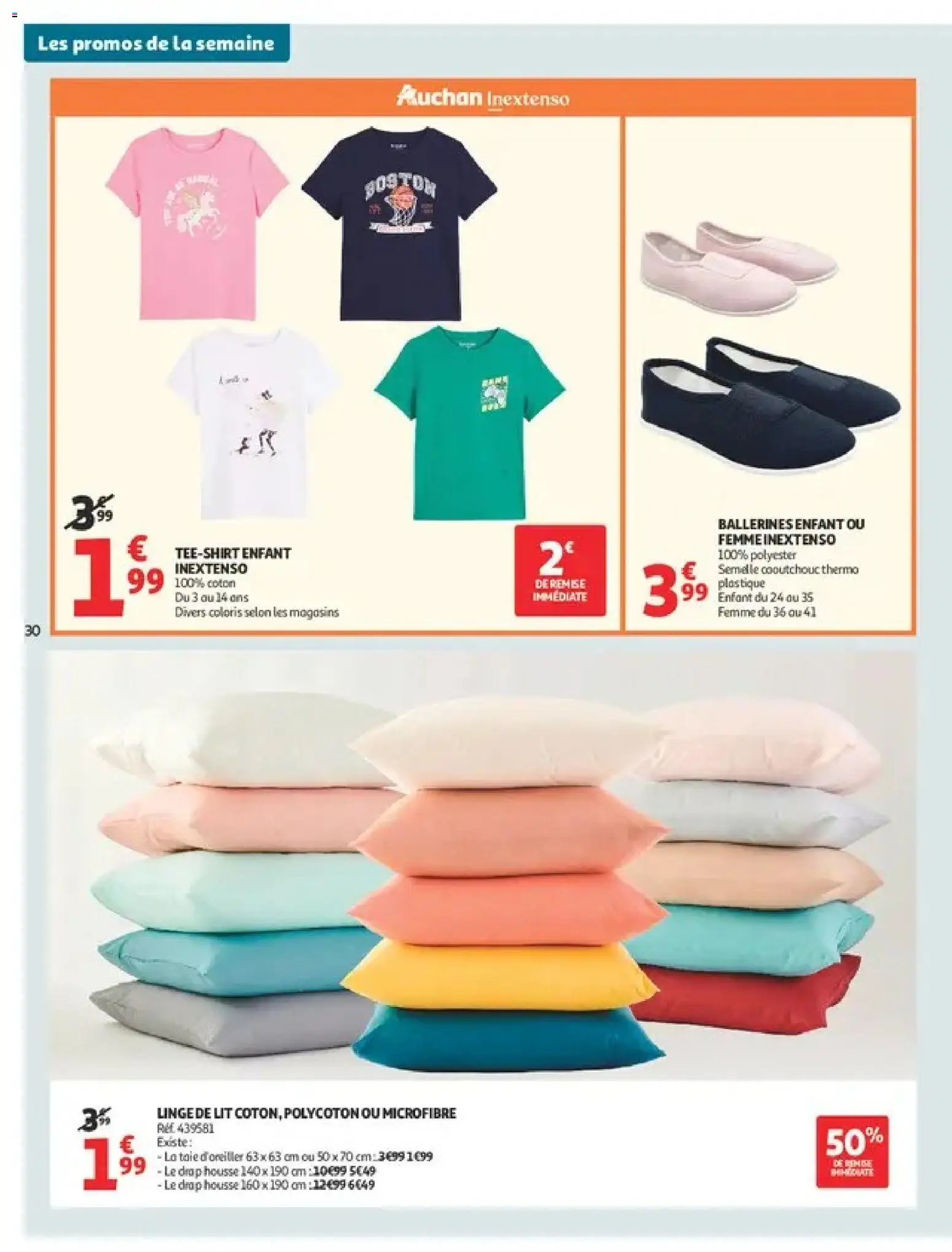 {H1} | Page: 30 | Produits: Taie d'oreiller, Coton, Lit, T-shirt