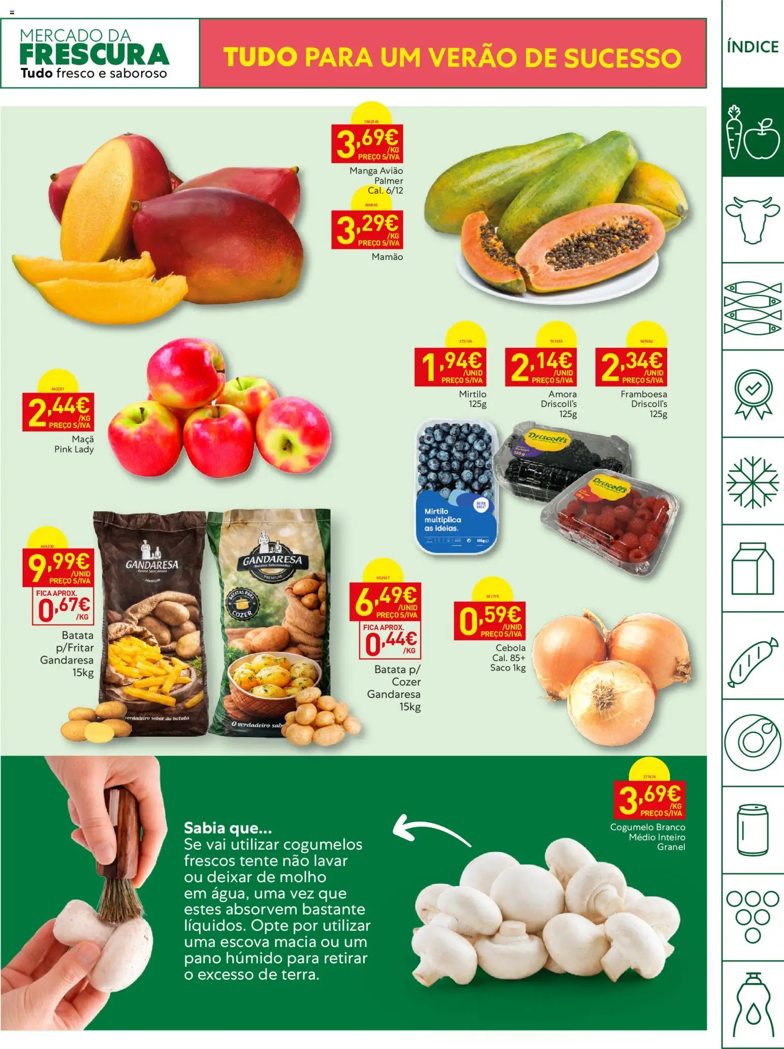 Recheio Horeca Madeira │ válido de 04/08/2026 | Página: 5 | Produtos: Batata, Maça, Cogumelos, Mamão