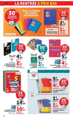 Super U - Prévisualisation de Super U - La rentrée à prix bas valide à partir de 15/07/2026 | Page: 16 | Produits: Colle, Élastiques, Livre