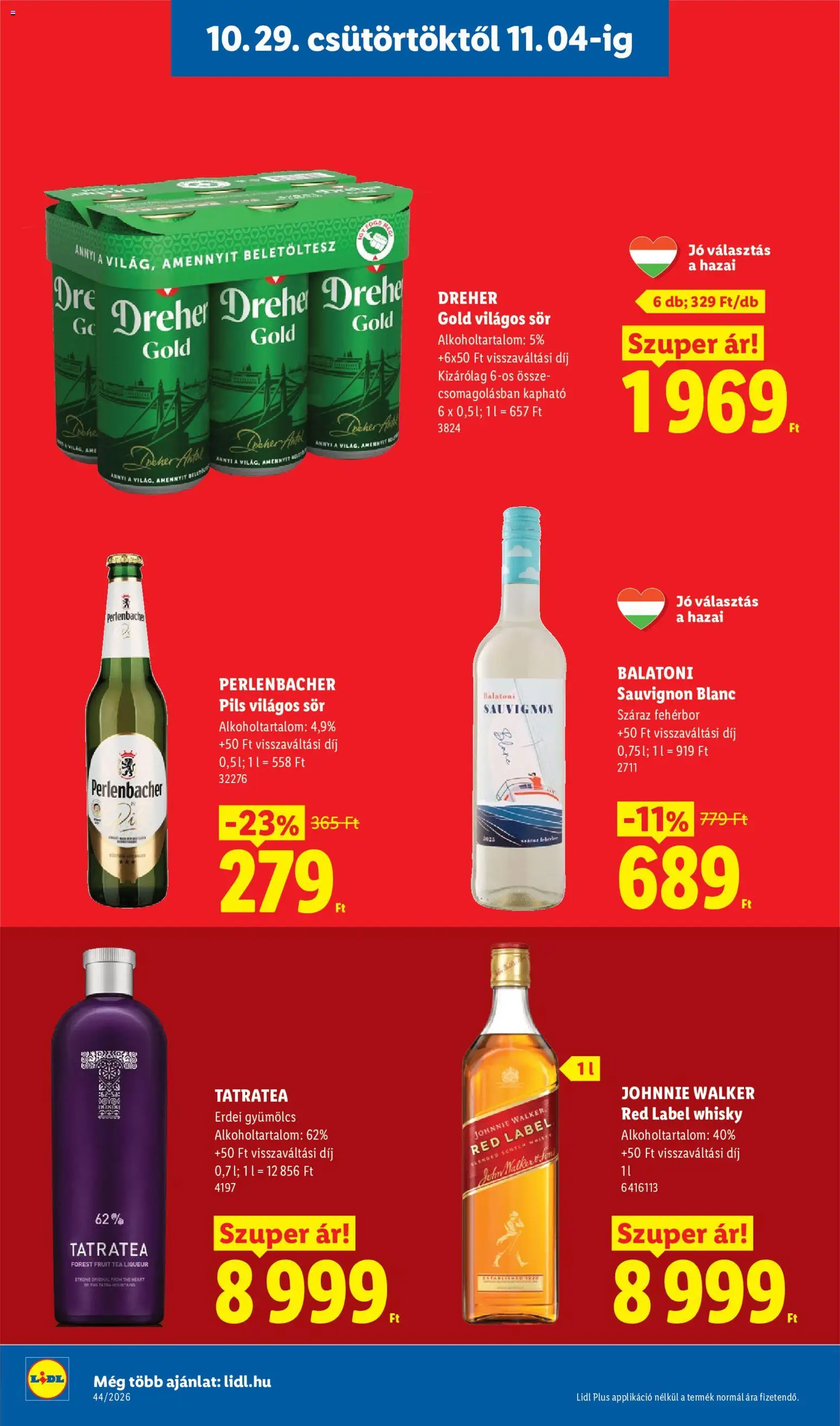 Lidl akciós ujság - amely érvényes a következő dátumtól: 2026.10.29. | Oldal: 18