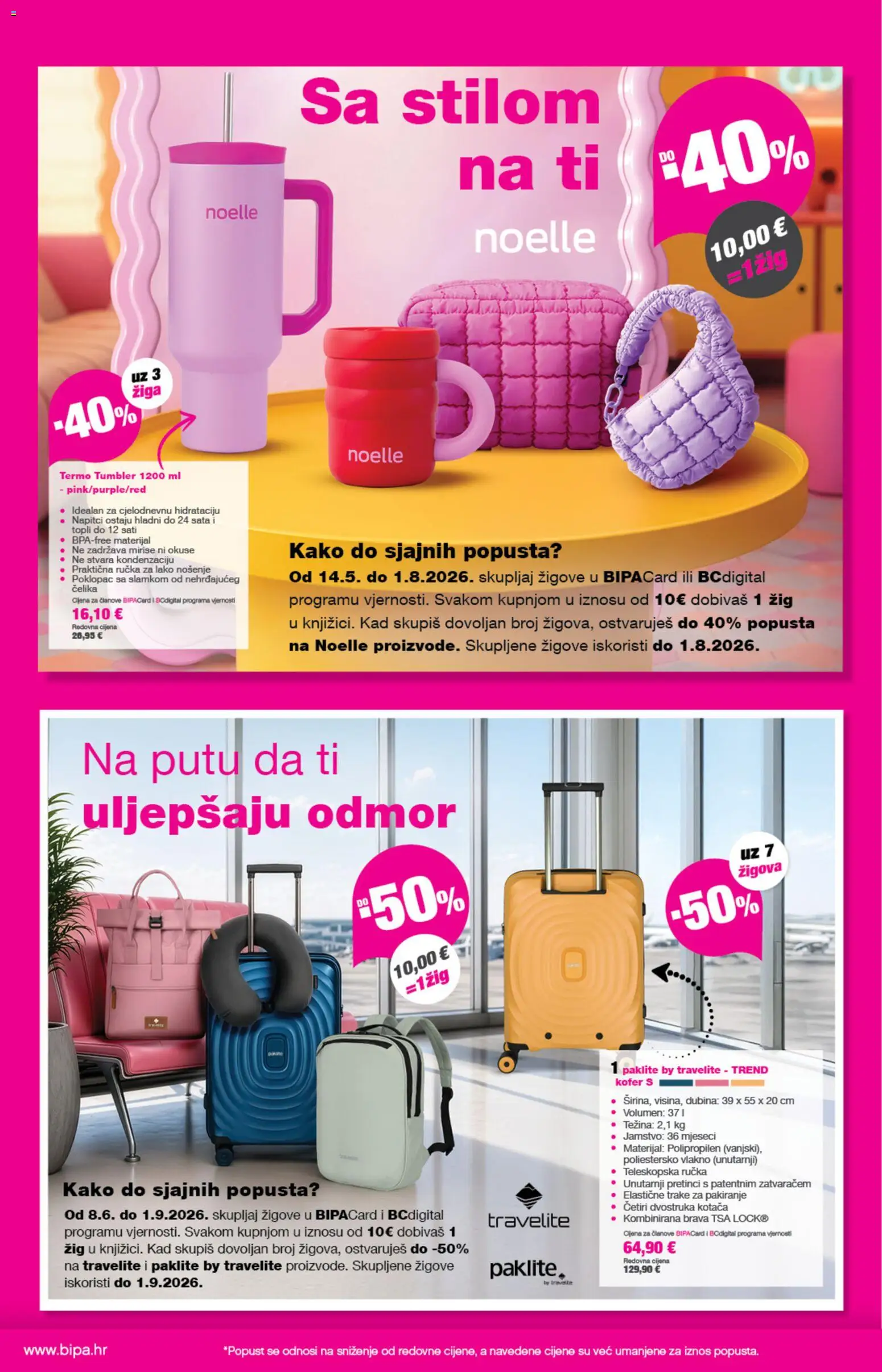 Bipa katalog | vrijedi od 11.06.2026 | Stranica: 22 | Proizvodi: Elastične trake, Kofer