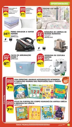Pré-visualização CAIXA DE ARRUMAÇÃO HOME 7 válido de 05.05.2026 | Página: 51 | Produtos: Ferro, Máquina de costura, Cama, Colcha