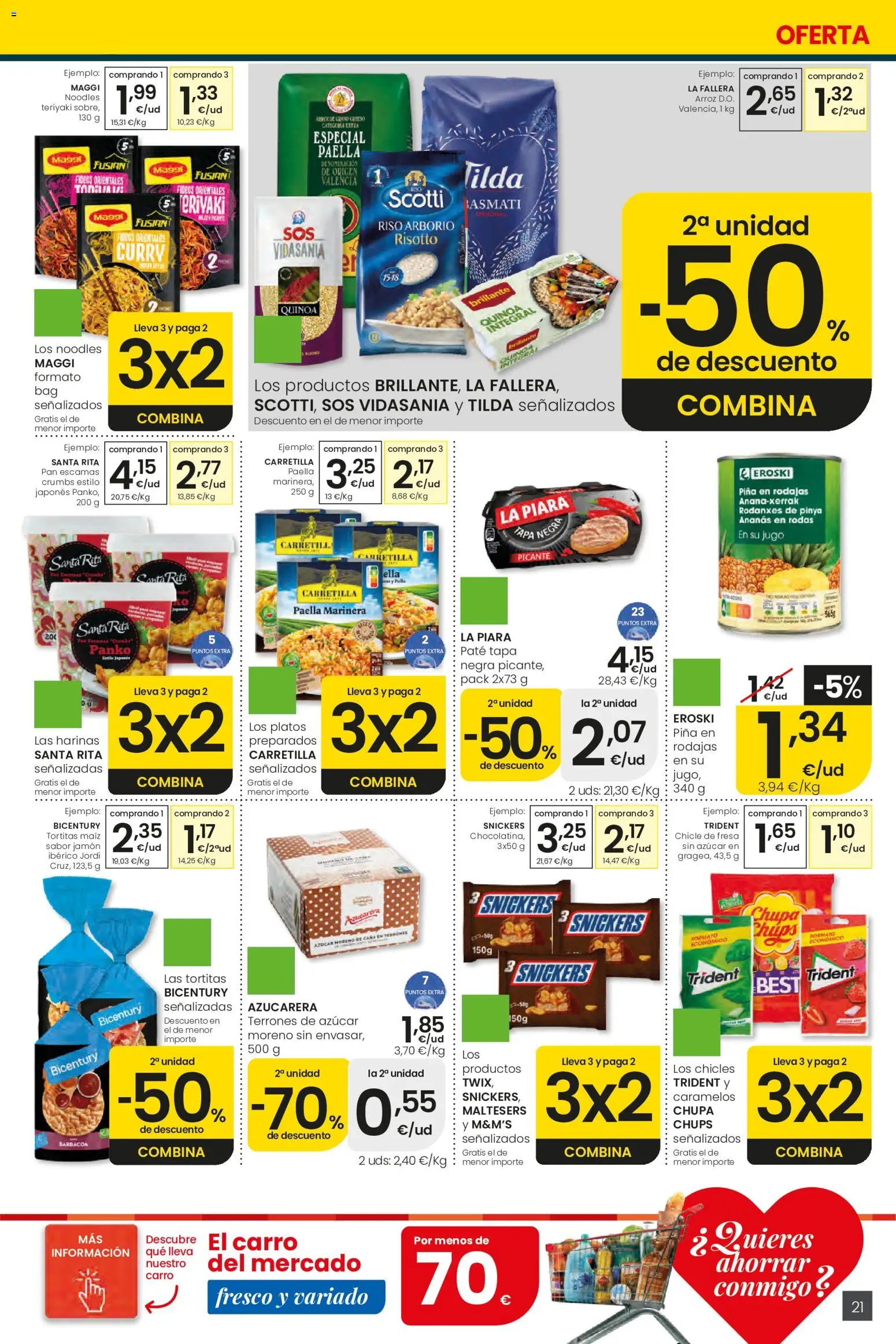 Eroski Ofertones de verano │ válido desde el 11.06.2026 | Página: 21 | Productos: Jamón, Paté, Arroz, Fideos