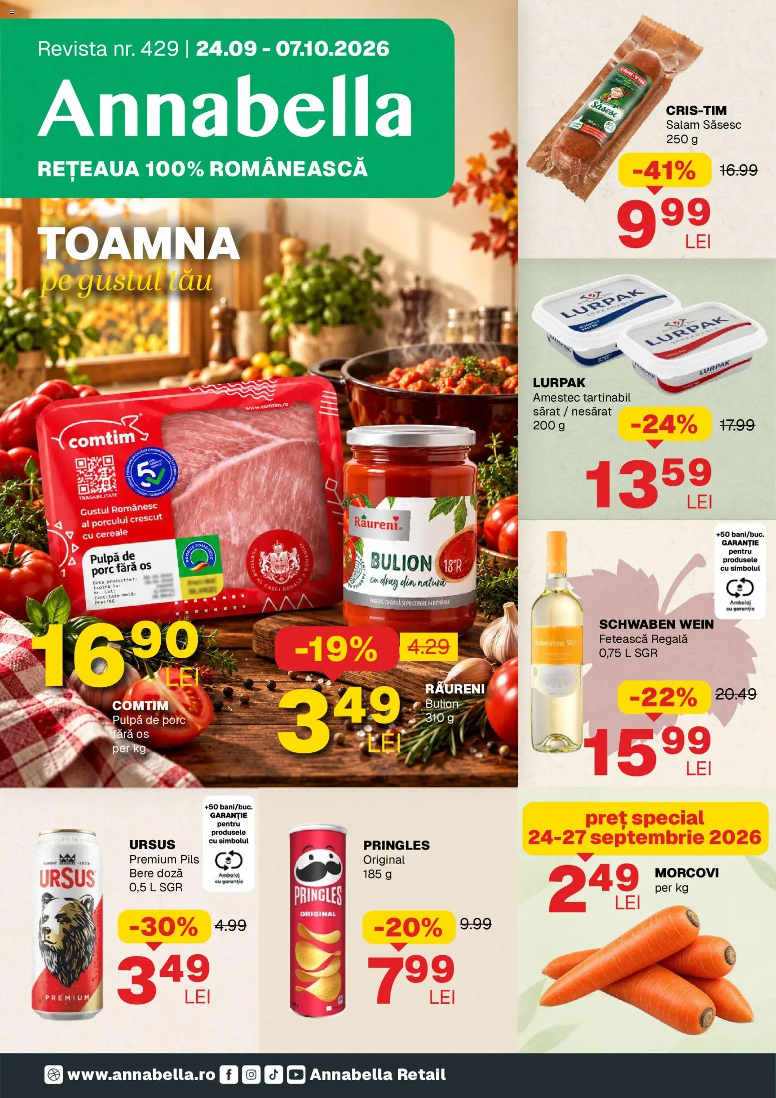 Noul catalog Annabella – valabil de la 24.09.2026 | Pagină: 1 | Produse: Premium, Ursus, Bere, Morcovi