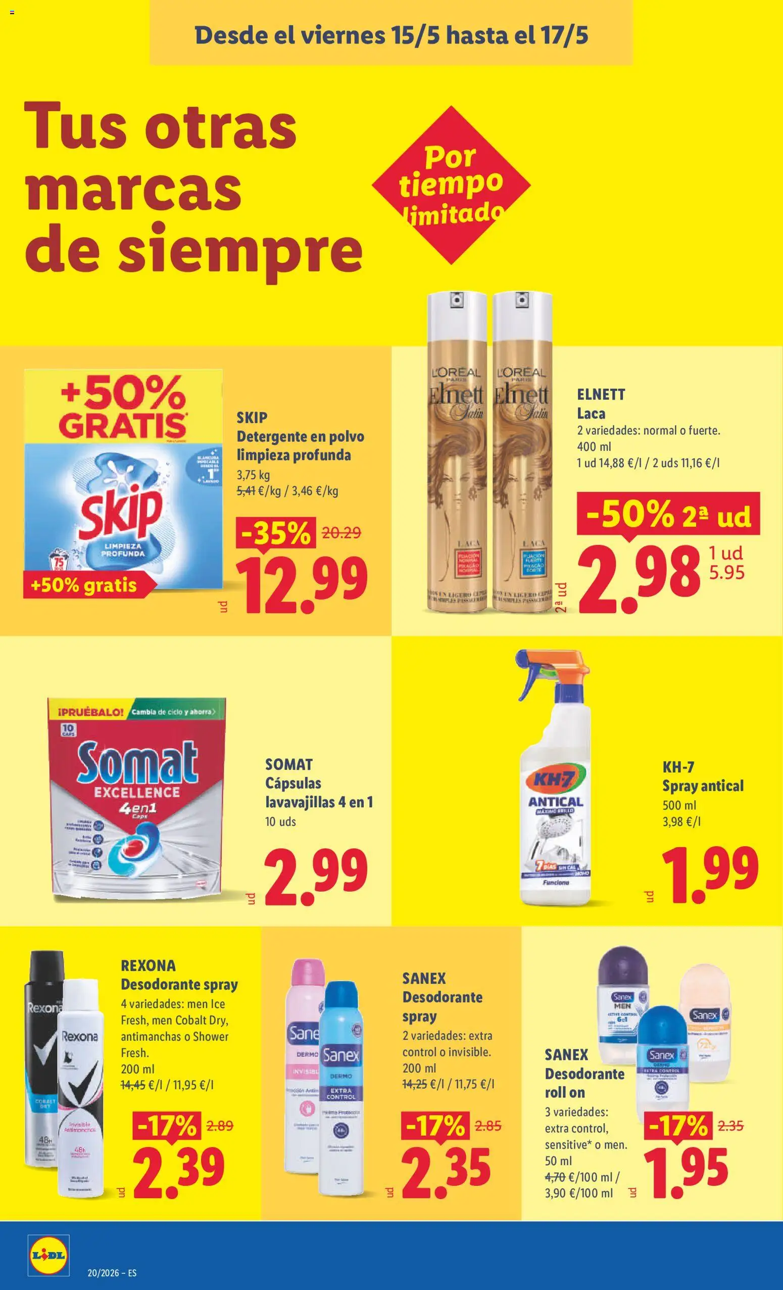 Lidl folleto │ válido desde el 11.05.2026 | Página: 38 | Productos: Polvo, Desodorante, Detergente, Lavavajillas