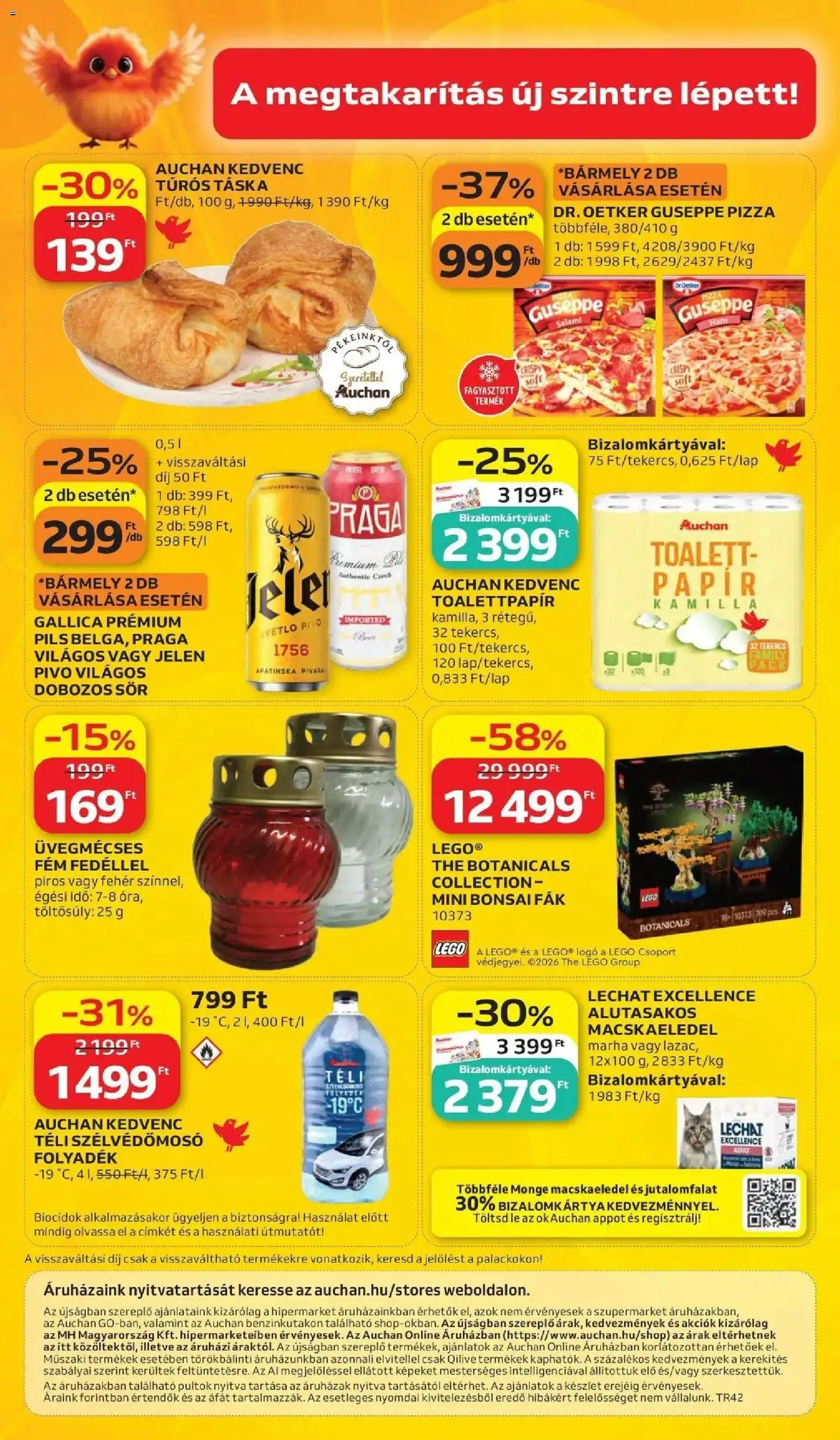 Auchan akciós újság Szolnok - 2026.10.15. -tól/töl > akció, lapozható szórólap 🛍️ | Oldal: 56 | Termékek: Dr. Oetker, Lé, Téli szélvédőmosó folyadék, Pizza