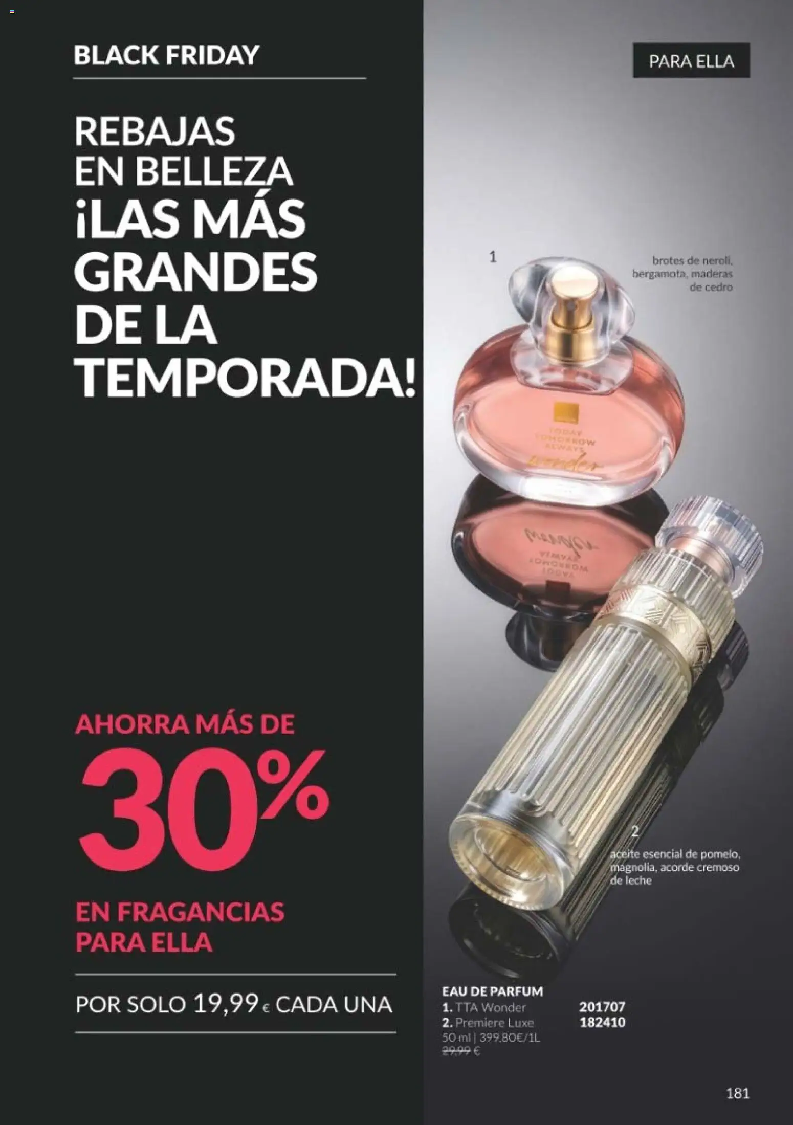 Catálogo AVON Black Friday │ válido desde el 01/11/2026 | Página: 181 | Productos: Leche, Aceite, Eau de parfum