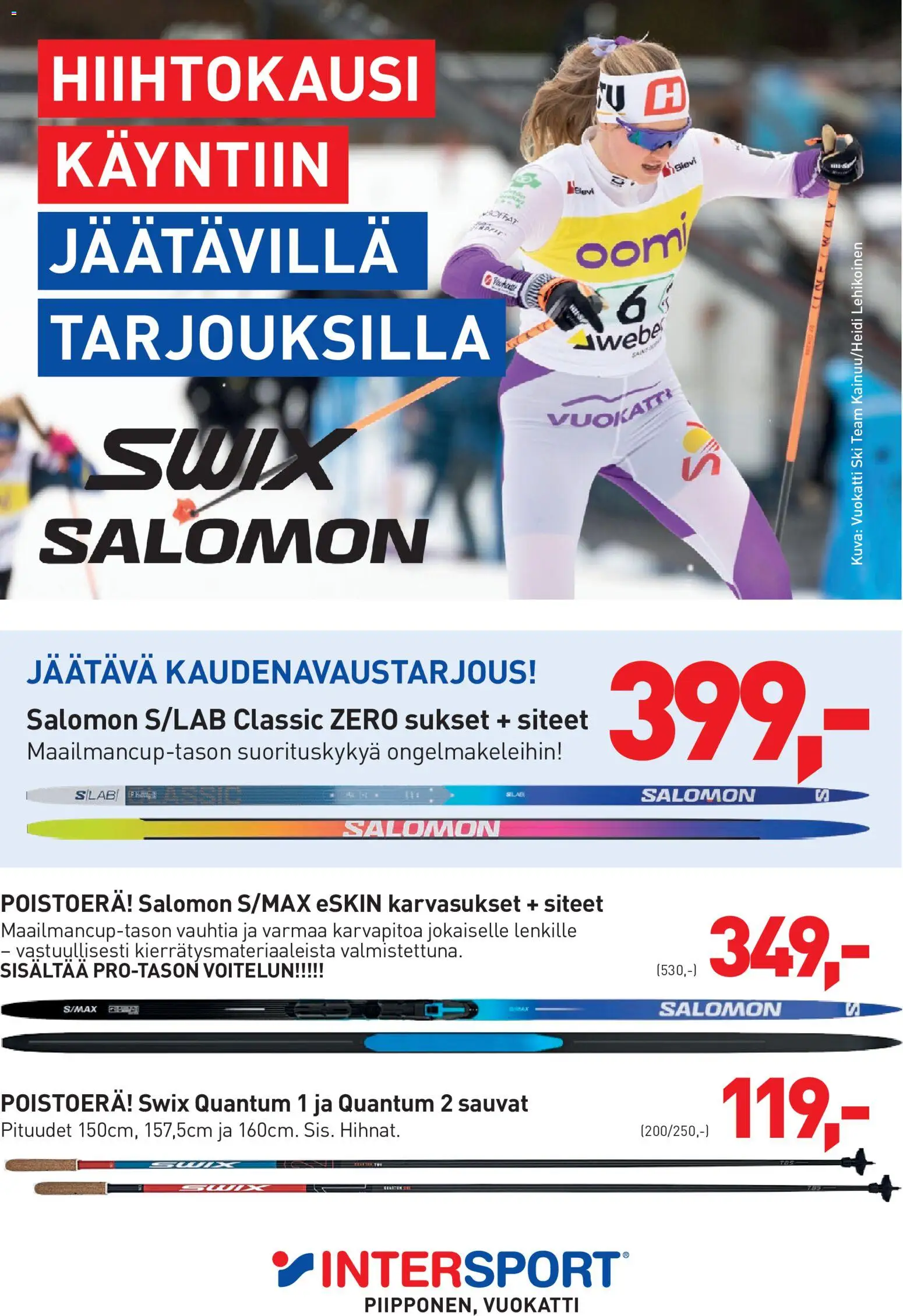 Intersport Maastohiihtokuvasto Vuokatti – voimassa 12/10/2026 alkaen | Sivu: 4 | Tuotteet: Siteet