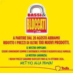 Anteprima del volantino Todis volantino Bassi & Bloccati valido a partire dal 20/08/2026