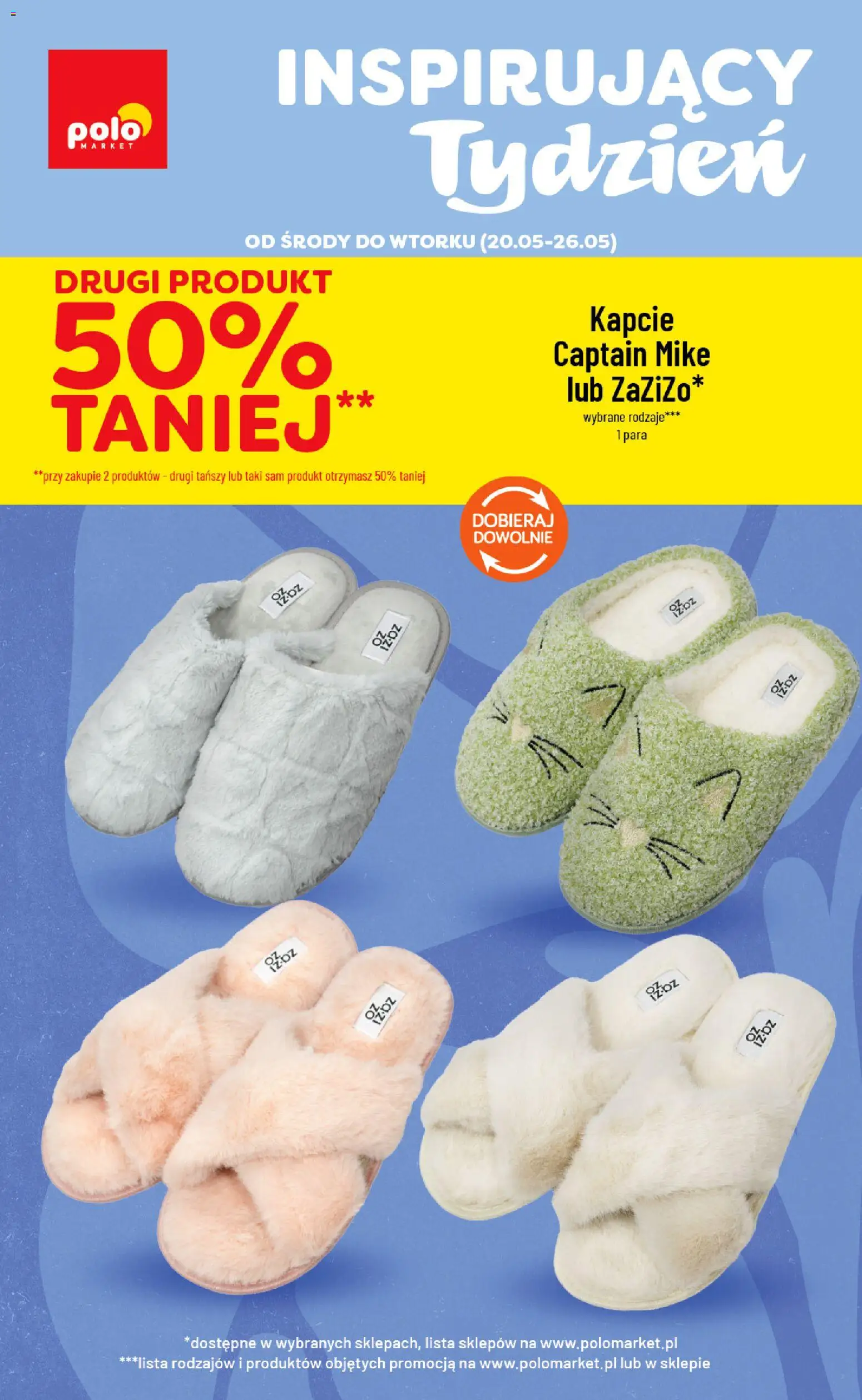 POLOmarket gazetka - Inspirujący Tydzień od 20.05.2026 | Strona: 1 | Produkty: Kapcie