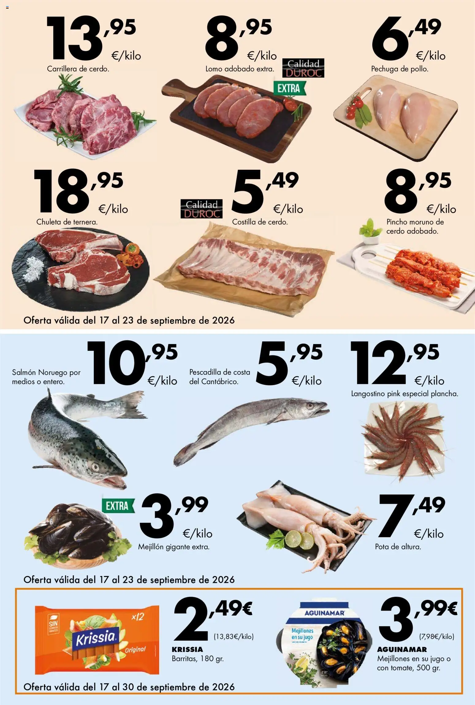 Lupa Supermercados folleto │ válido desde el 17/09/2026 | Página: 19 | Productos: Lomo, Jugo, Cerdo, Salmón