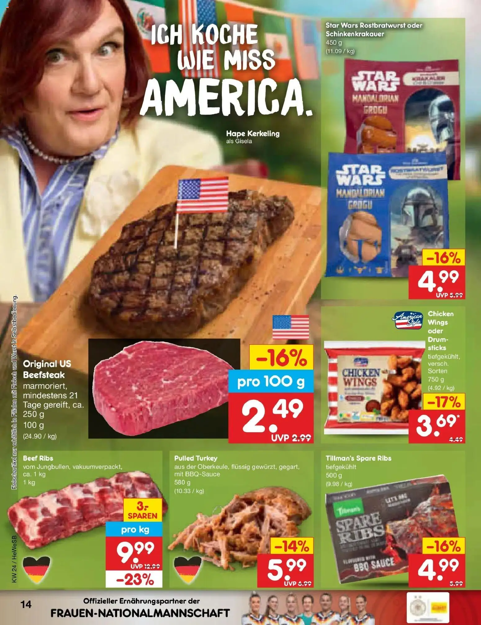 Netto Marken-Discount Prospekt Hamburg – gültig ab 08.06.2026 | Seite: 22 | Produkte: Spare ribs, Wurst, Fleisch