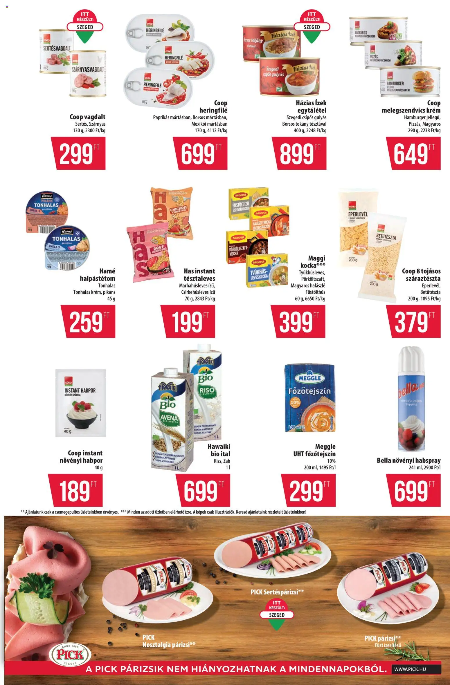 COOP akciós ujság - amely érvényes a következő dátumtól: 02.07.2026 | Oldal: 5 | Termékek: Maggi, Száraztészta, Halászlé, Párizsi