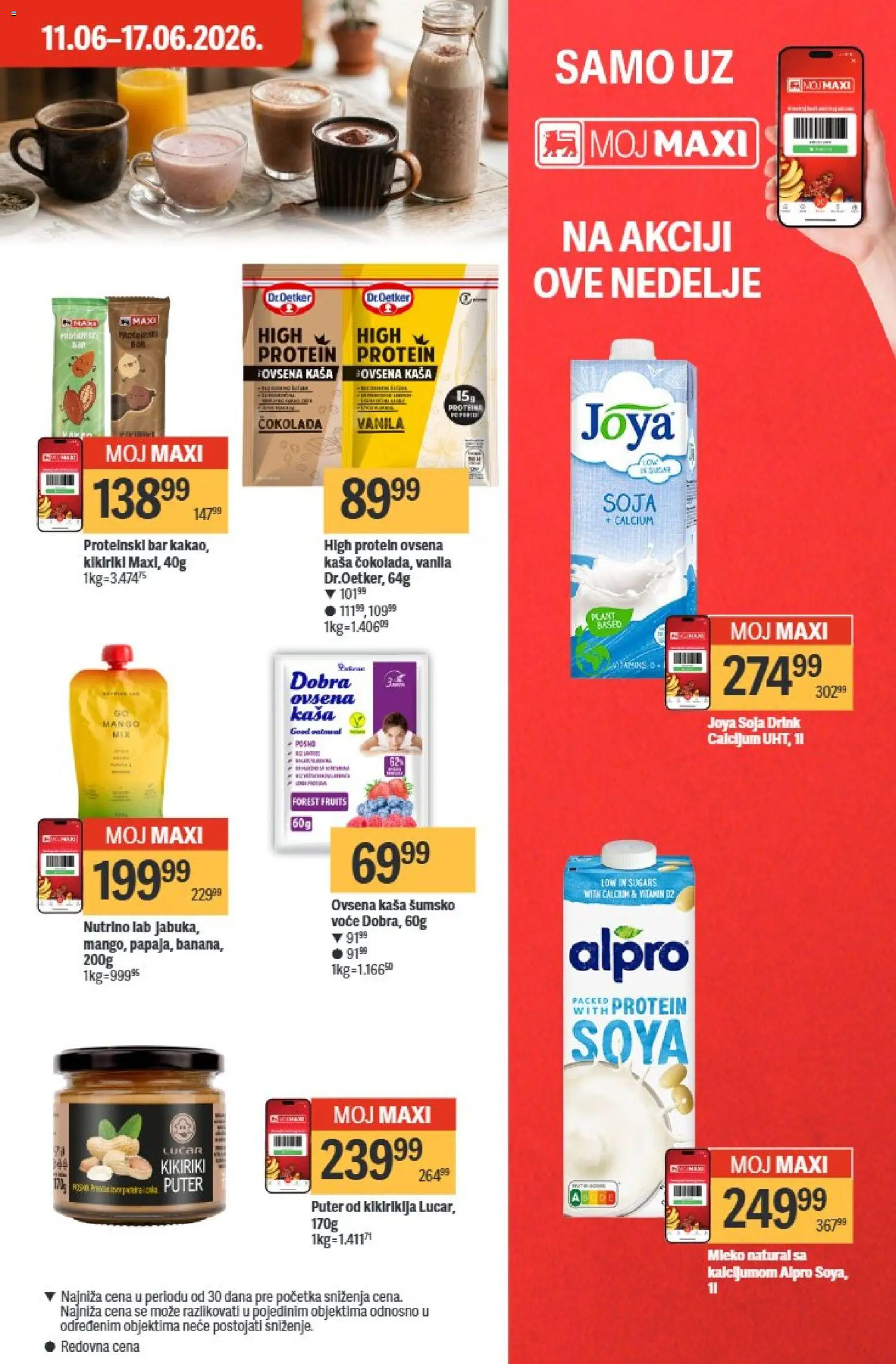 Maxi katalog - važi od 11.06.2026 | Strana: 25 | Proizvode: Protein, Ovsena kaša, Mango, Alpro