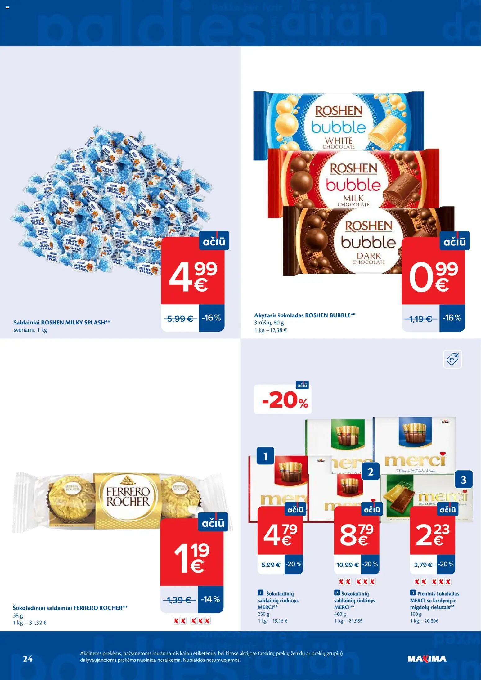 MAXIMA akcijos nuo 2026.09.08 | Puslapis: 24 | Prekių: Sofa, Šokoladas, Saldainiai