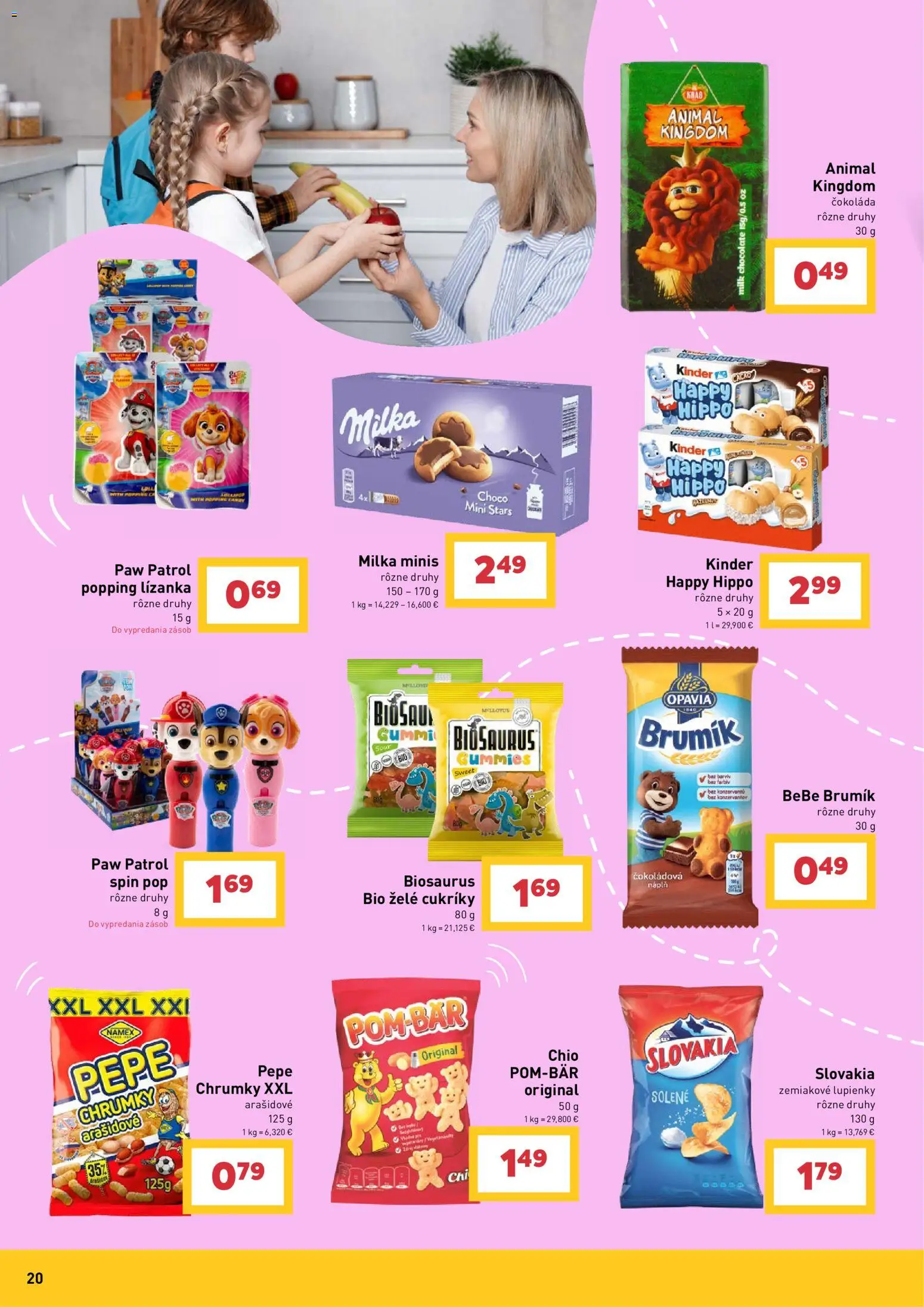 Nové Billa akcie – leták je platný od 09.09.2026 | Strana: 20 | Produkty: Kinder, Čokoláda, Cukríky, Milka