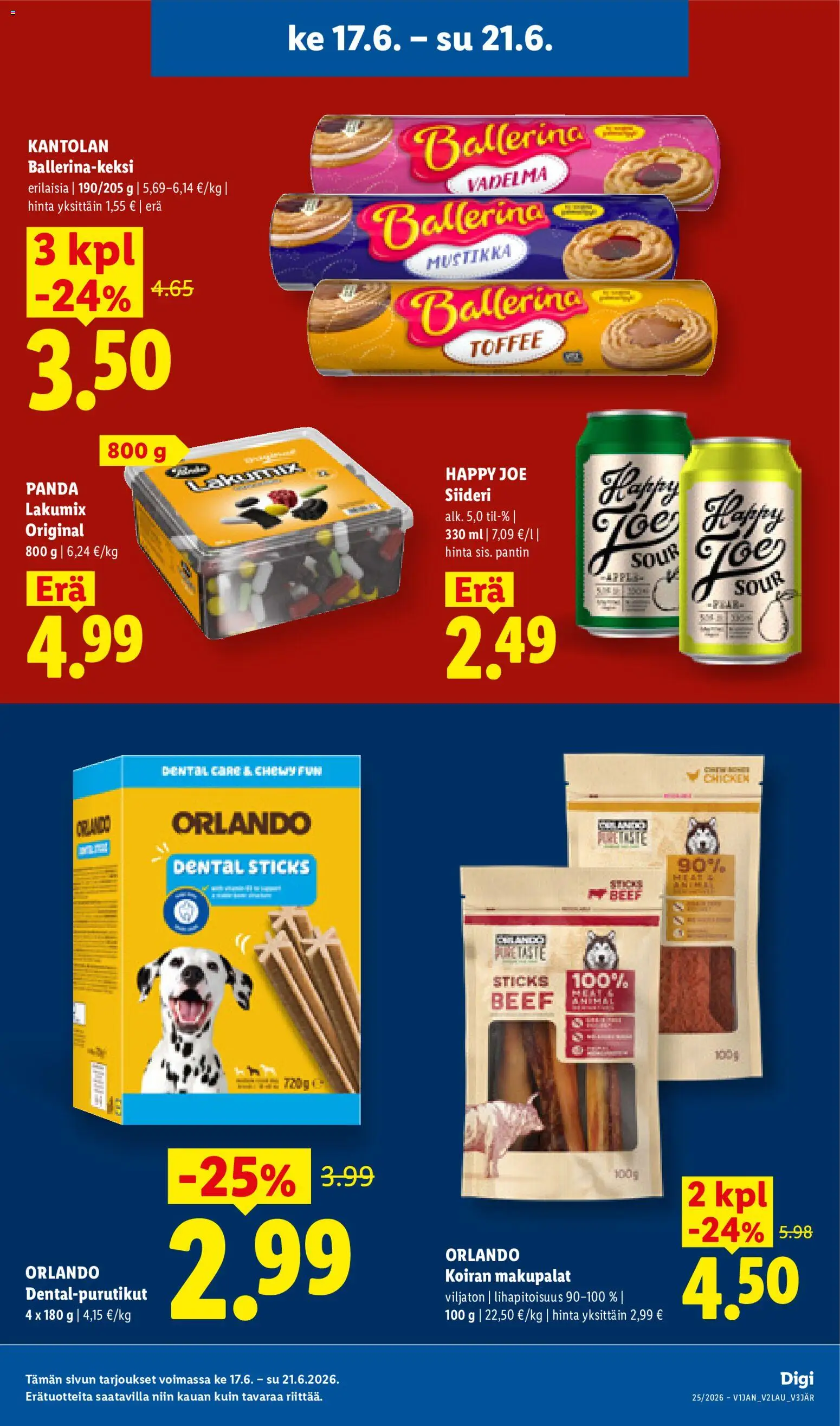 Lidl tarjoukset - Rovaniemi – voimassa 17.06.2026 alkaen | Sivu: 12 | Tuotteet: Vadelma, Mustikka, Siideri