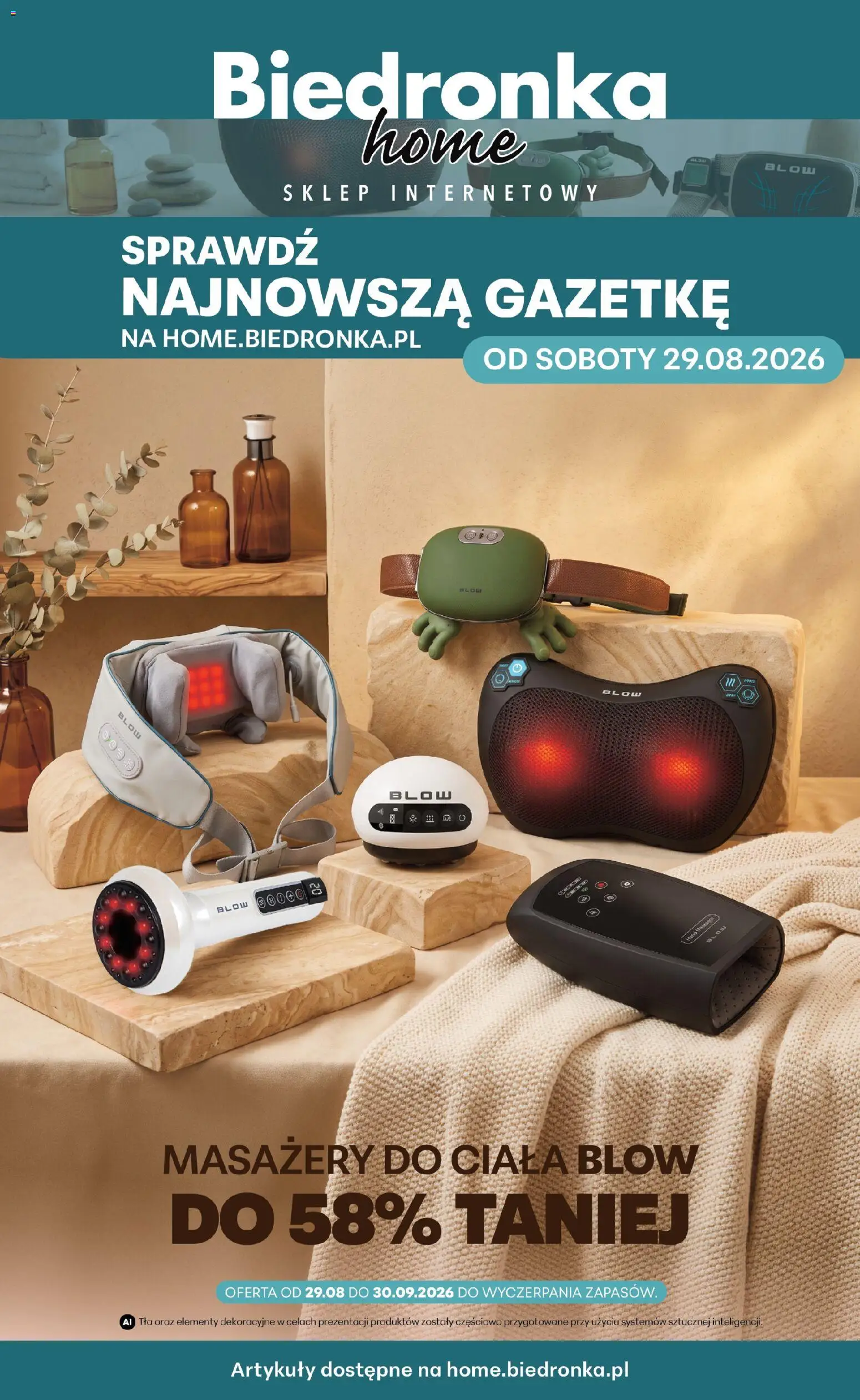 Biedronka gazetka - Home od 29.08.2026 | Strona: 1 | Produkty: Masażer, Body