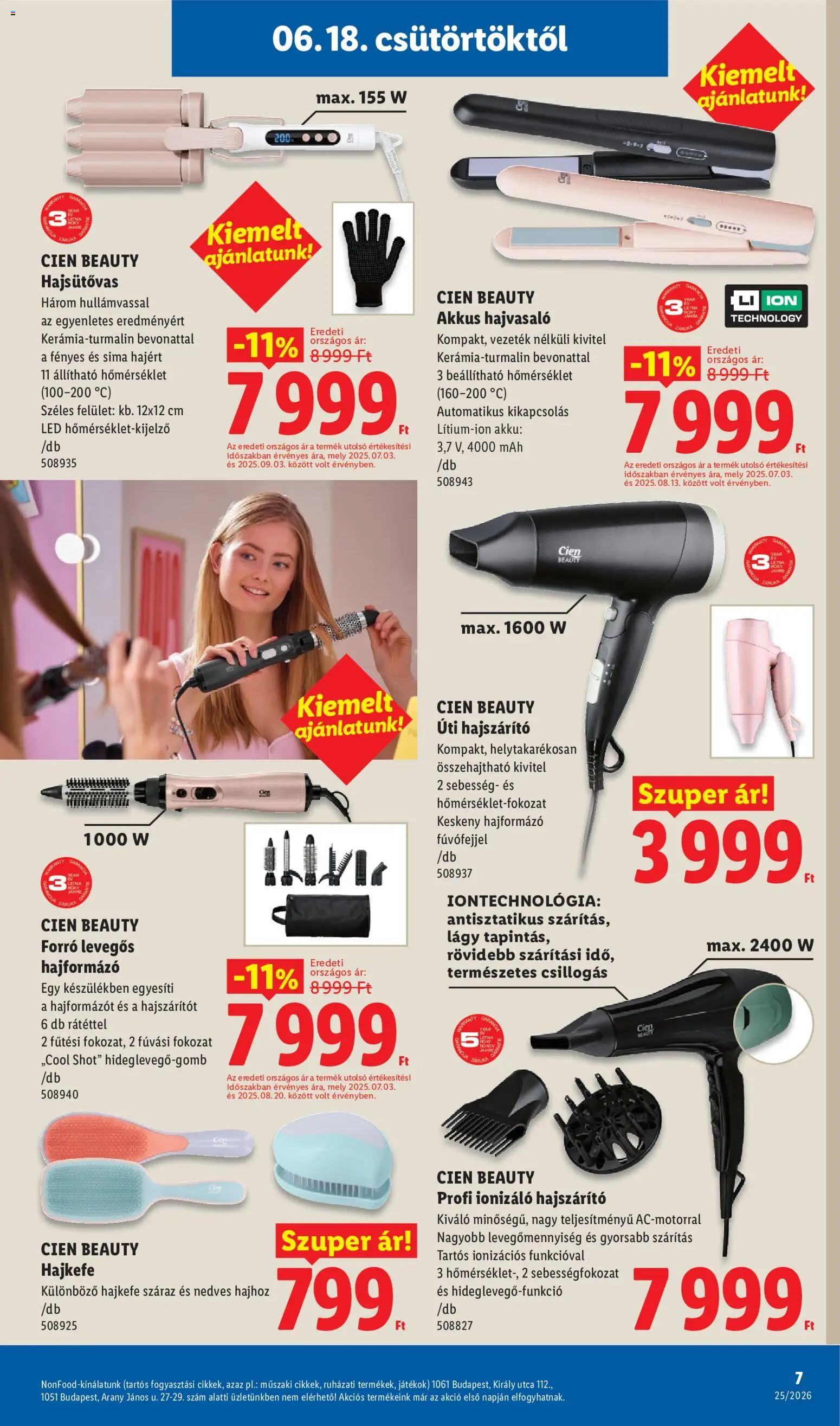 Lidl akciós ujság - amely érvényes a következő dátumtól: 18.06.2026 | Oldal: 7