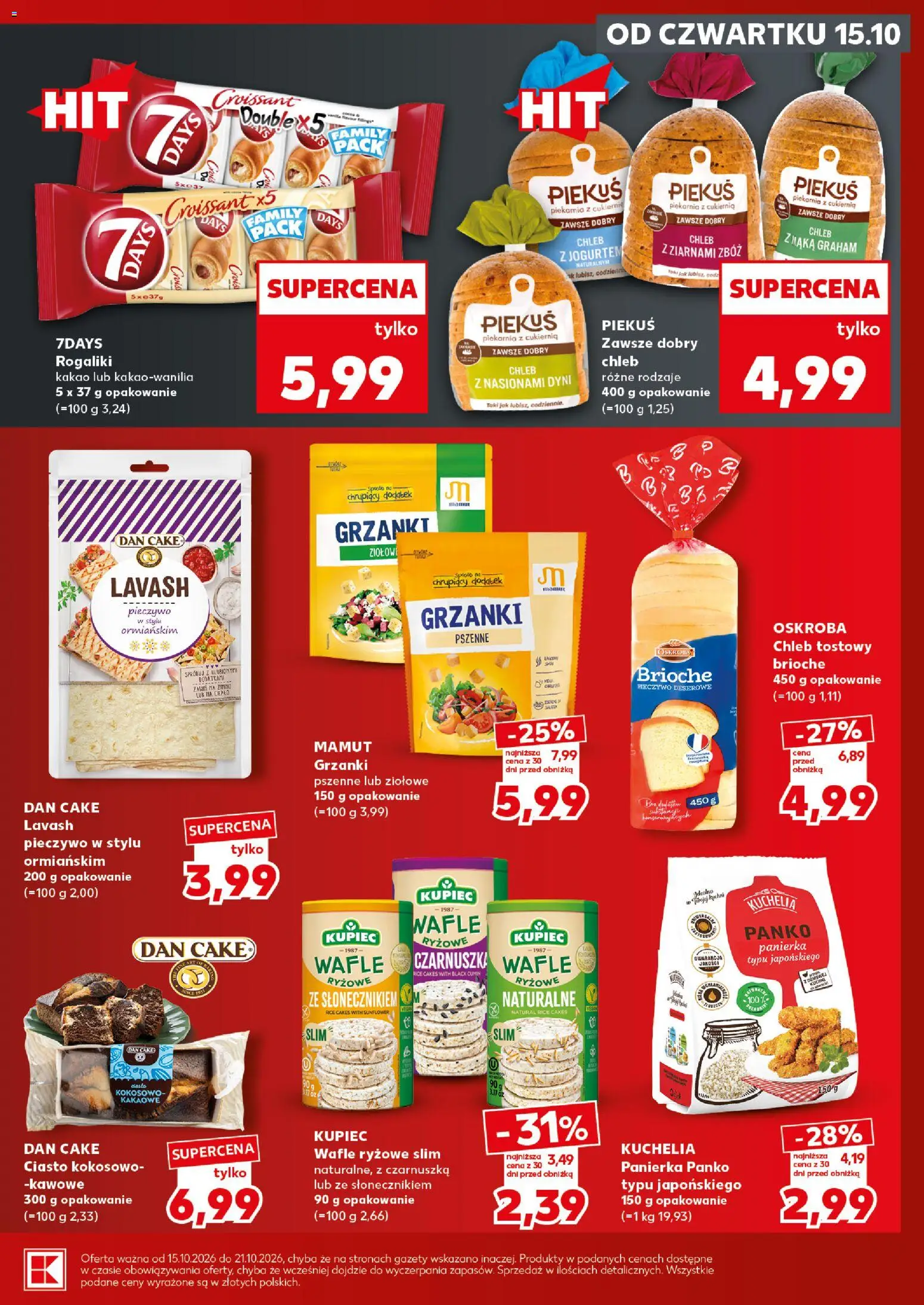 Kaufland Polsko leták - Mocny start od 19.10.2026 | Strana: 19 | Produkty: Vegan, Chléb, Croissant, Kakao