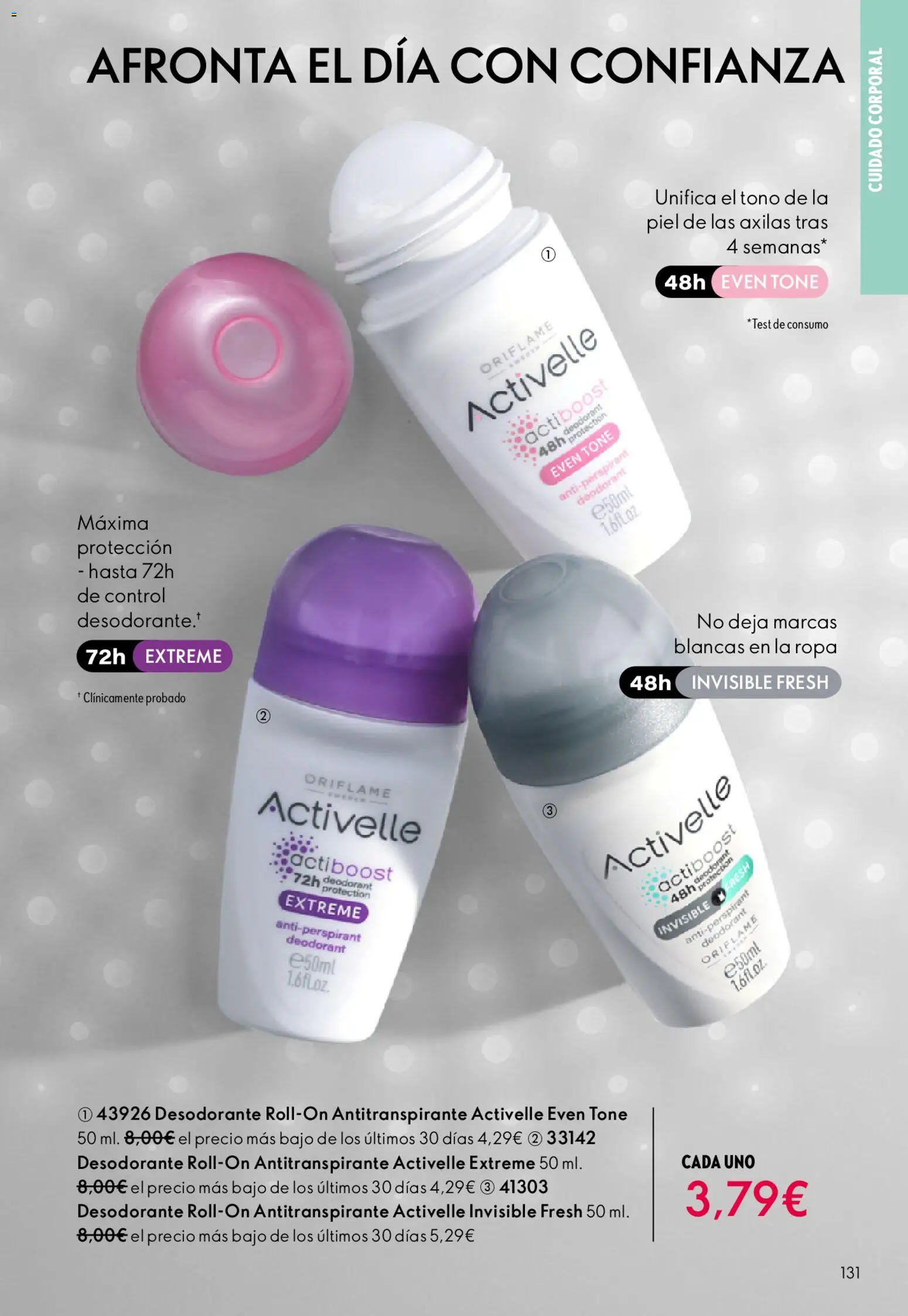 Oriflame - Catálogo Campaña 5 │ válido desde el 01.04.2026 | Página: 131 | Productos: Desodorante, Antitranspirante, Ropa
