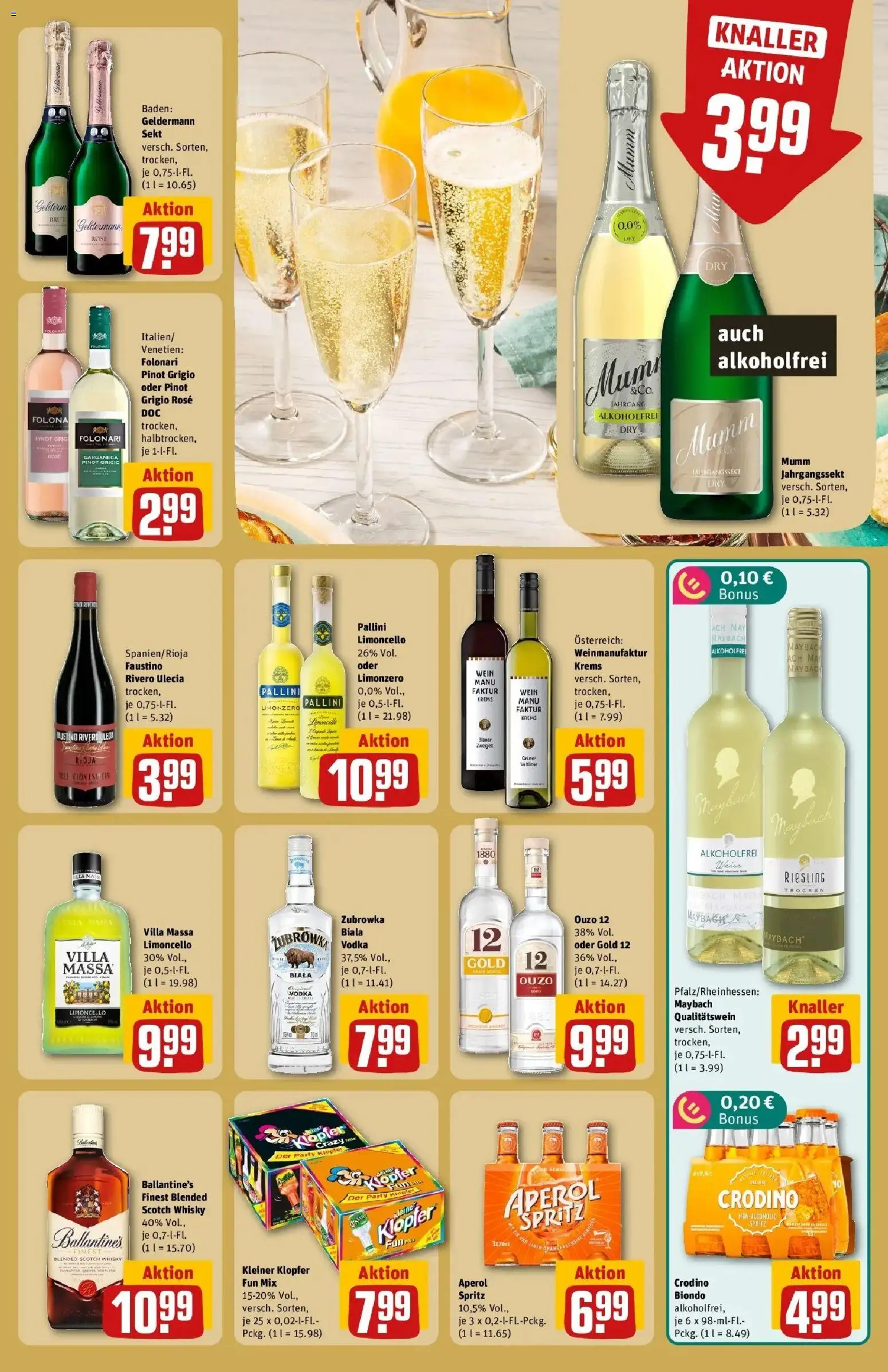 REWE Prospekt ab 07.09.2026 zum Blättern » Angebote | Seite: 19 | Produkte: Whisky, Limoncello, Wein, Vodka