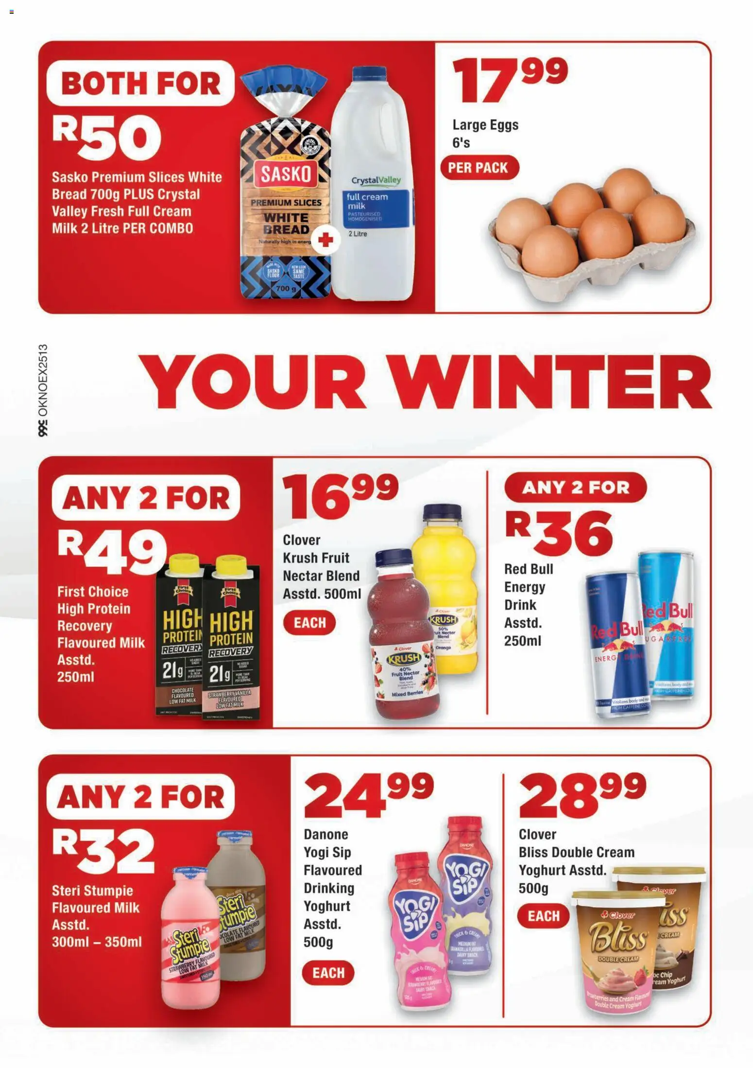 New OK Foods catalogue – valid from 03/08/2026 | Page: 2 | Products: Detergente líquido, Milk, Eggs, Bread