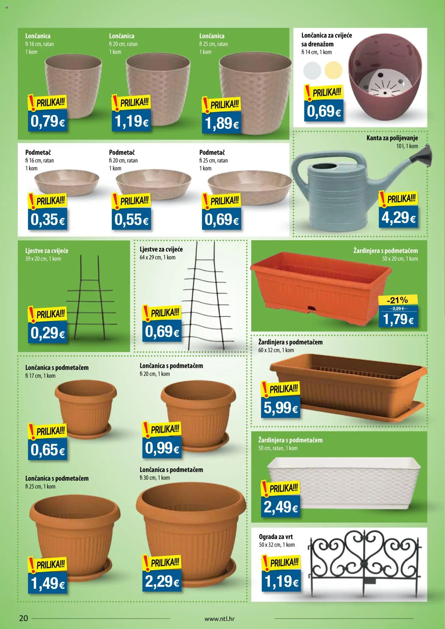 NTL katalog | vrijedi od 20.05.2026 | Stranica: 20 | Proizvodi: Cvijeće, Ljestve