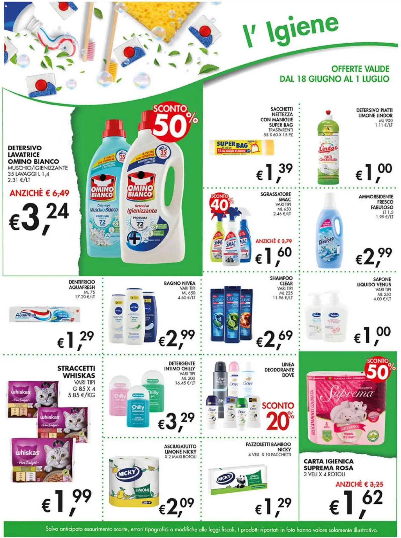 Volantino Coal del 18/06/2026 | Pagina: 13 | Prodotti: Carta igienica, Sapone, Deodorante, Lavatrice